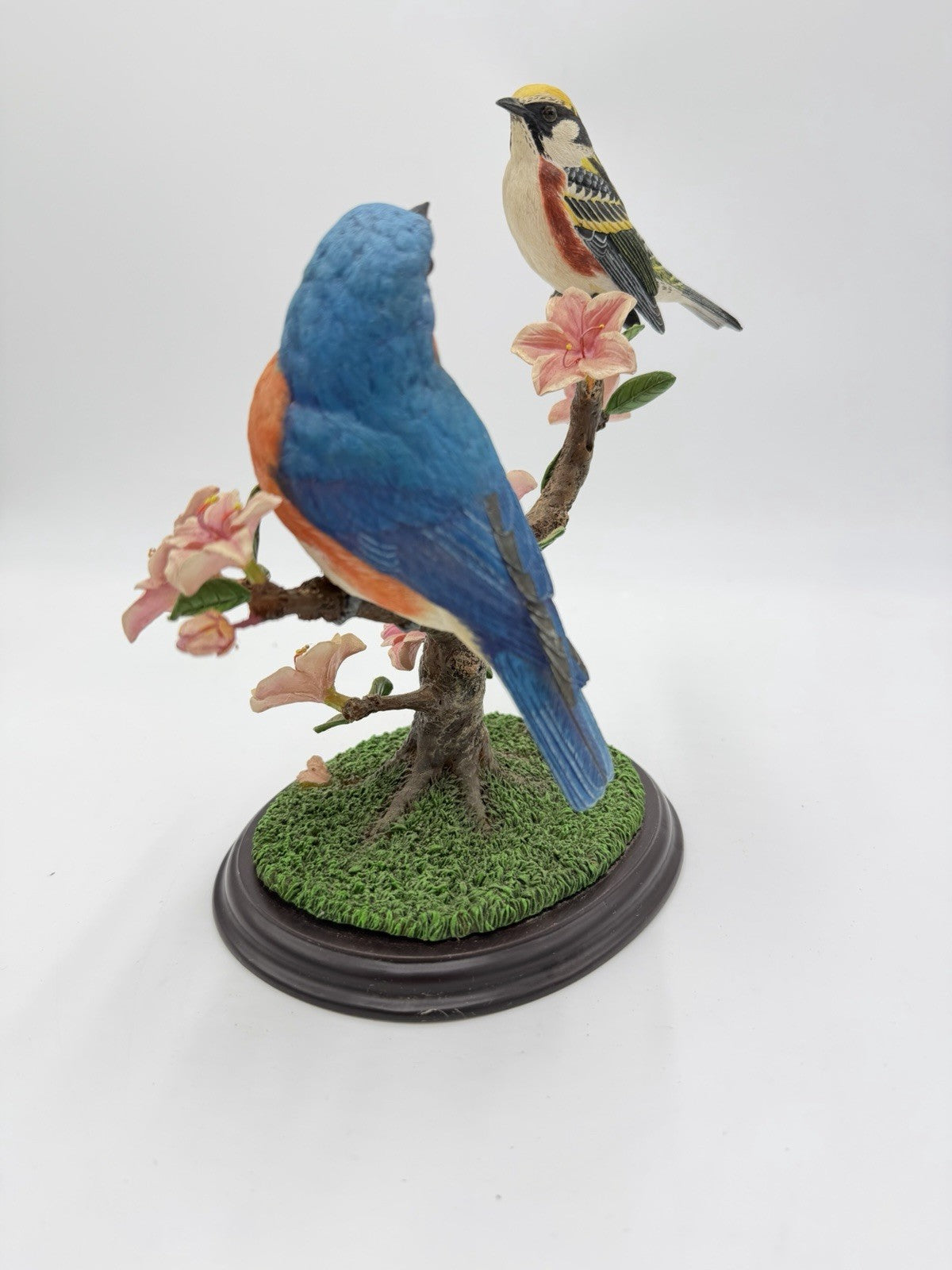 Rare Danbury Mint Spring Greetings Blue And Yellow Birds By Bob Guge Figurine