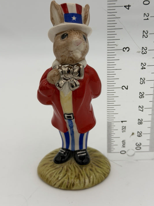 Royal Doulton Porcelain Uncle Sam Bunnykins DB 175 Americana Painted Figurine