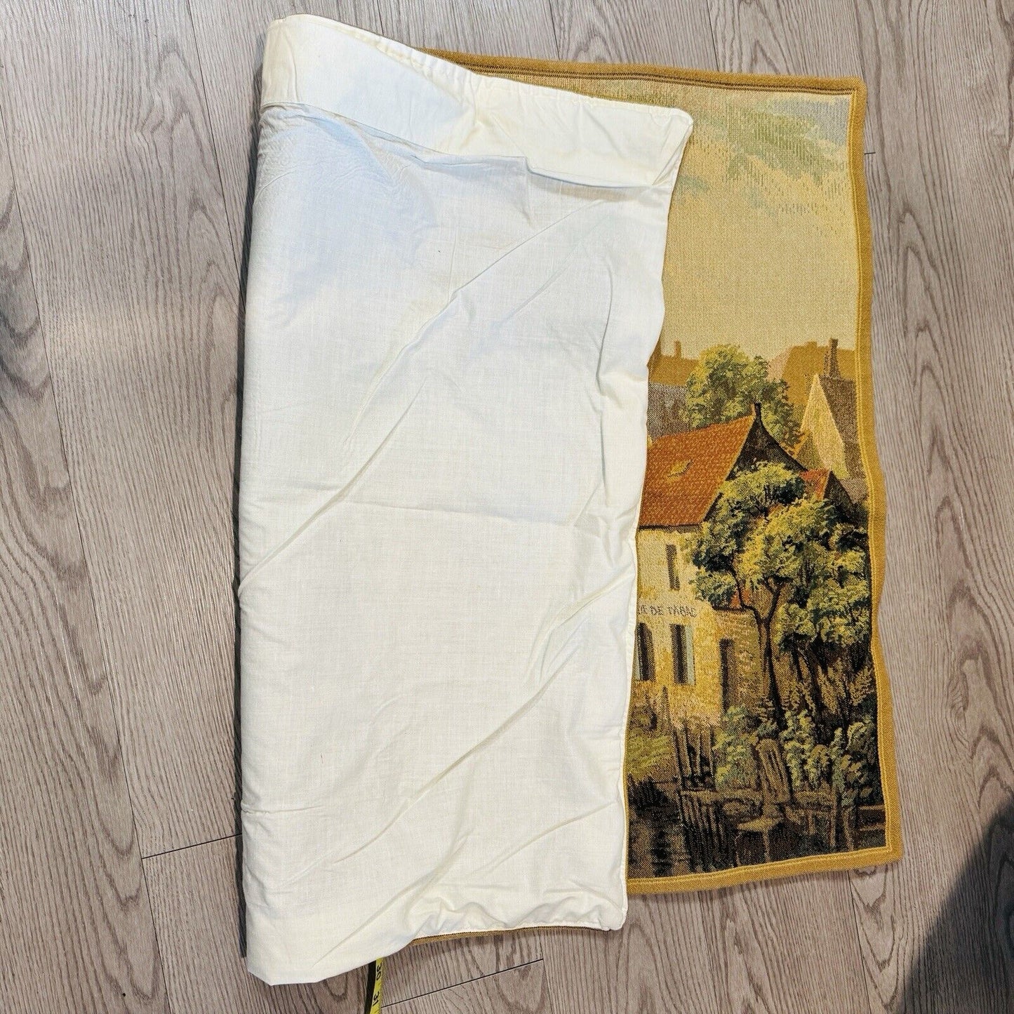 Flanders Woven Wall Tapestry Belgium Made Vintage 38”x 28” Mint Art Fabric