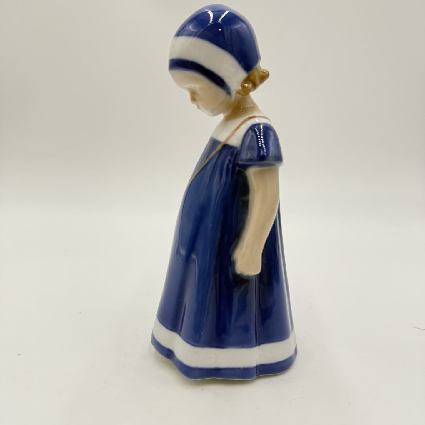 Bing & Gröndahl Denmark Porcelain Figurine ELSE B&G Blue Dress 6.5” Vintage