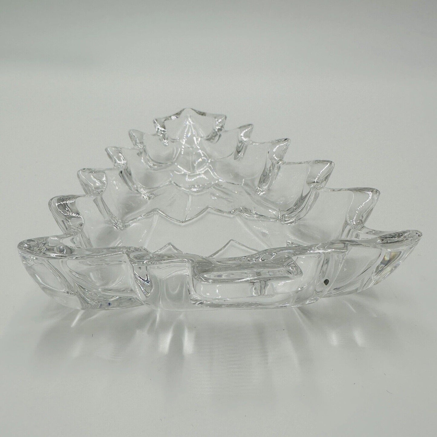 Marquis Waterford Candy Dish Crystal Christmas Tree Shape Clear Tray Serveware