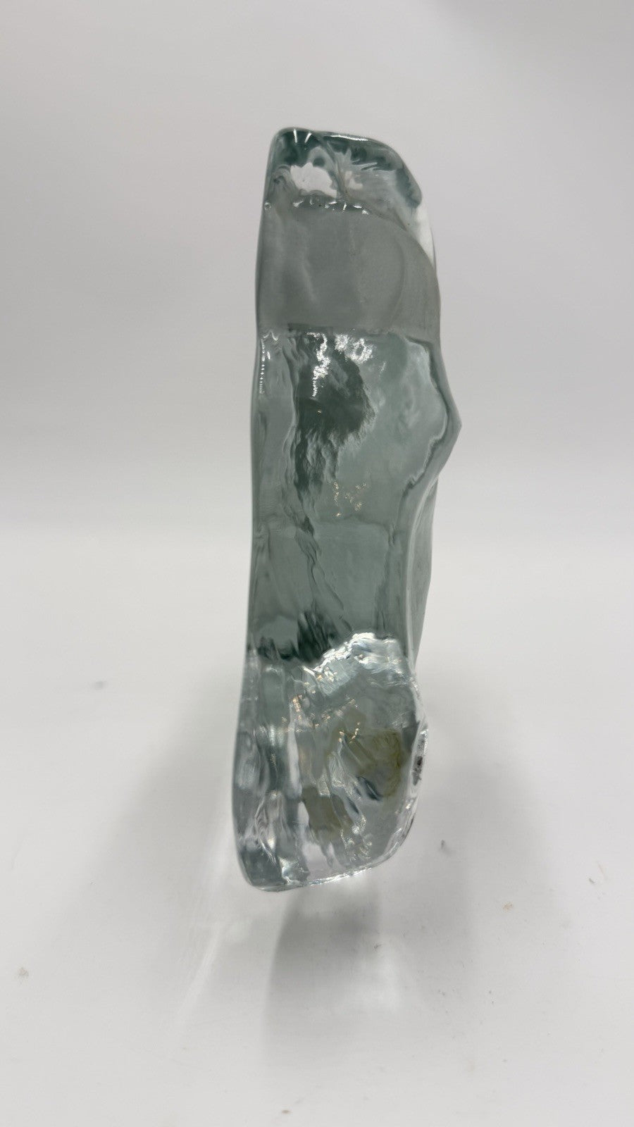 Viking Art Glass Horse Head Frosted Clear Bookend Paperweight Figurine 5.5”