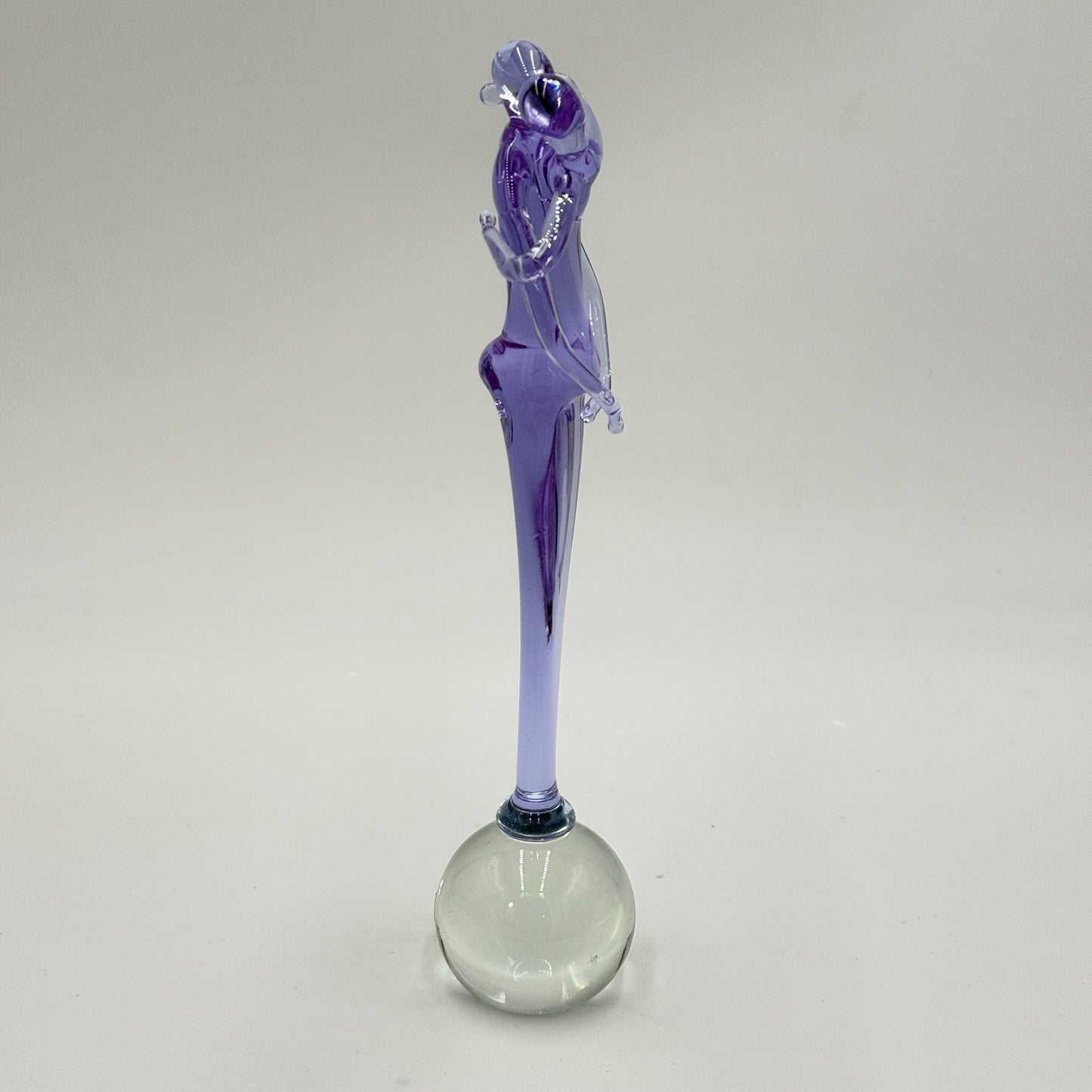 Murano Art Glass Italy BUCELLA CRISTALLI THE EMBRACE Sculpture 9” Purple