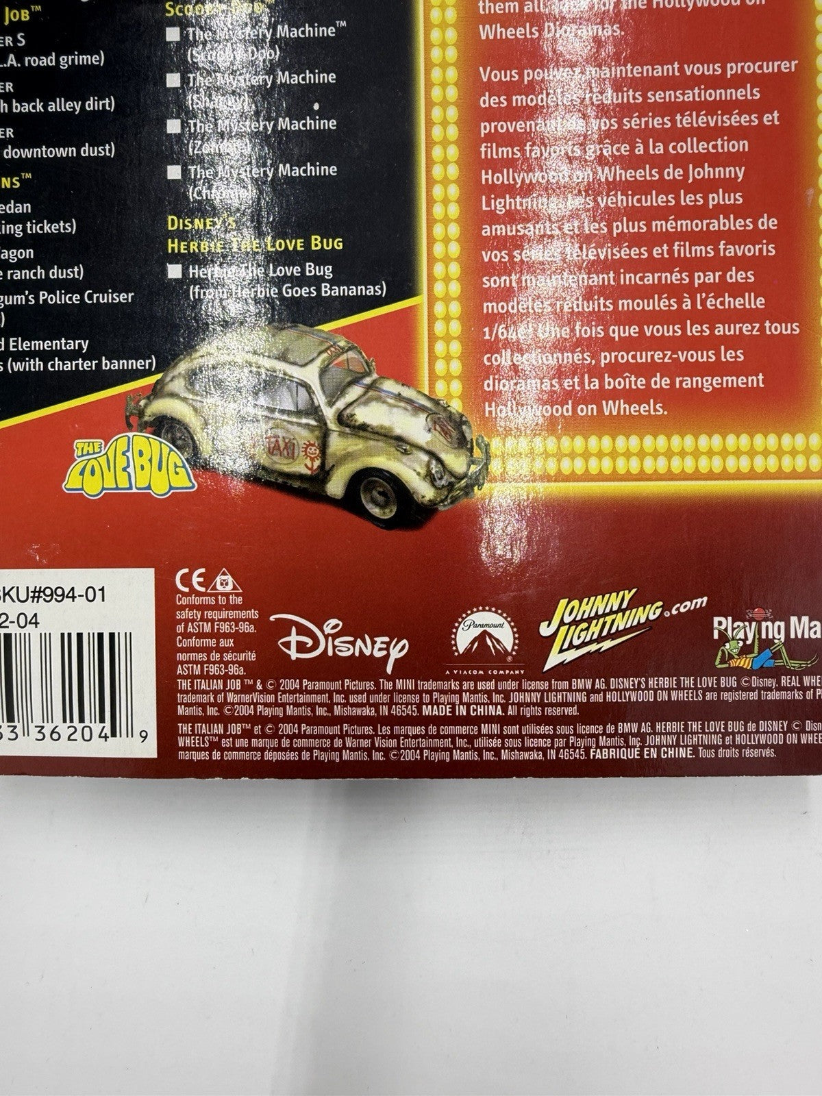 Johnny Lightning Hollywood On Wheels The Italian Job Mini Cooper Dusty Red Car