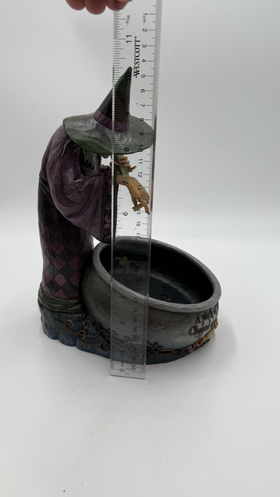 Jim Shore LARGE 11" Witch's Brew Witch with Cauldron Candy Dish 2009 Figurine