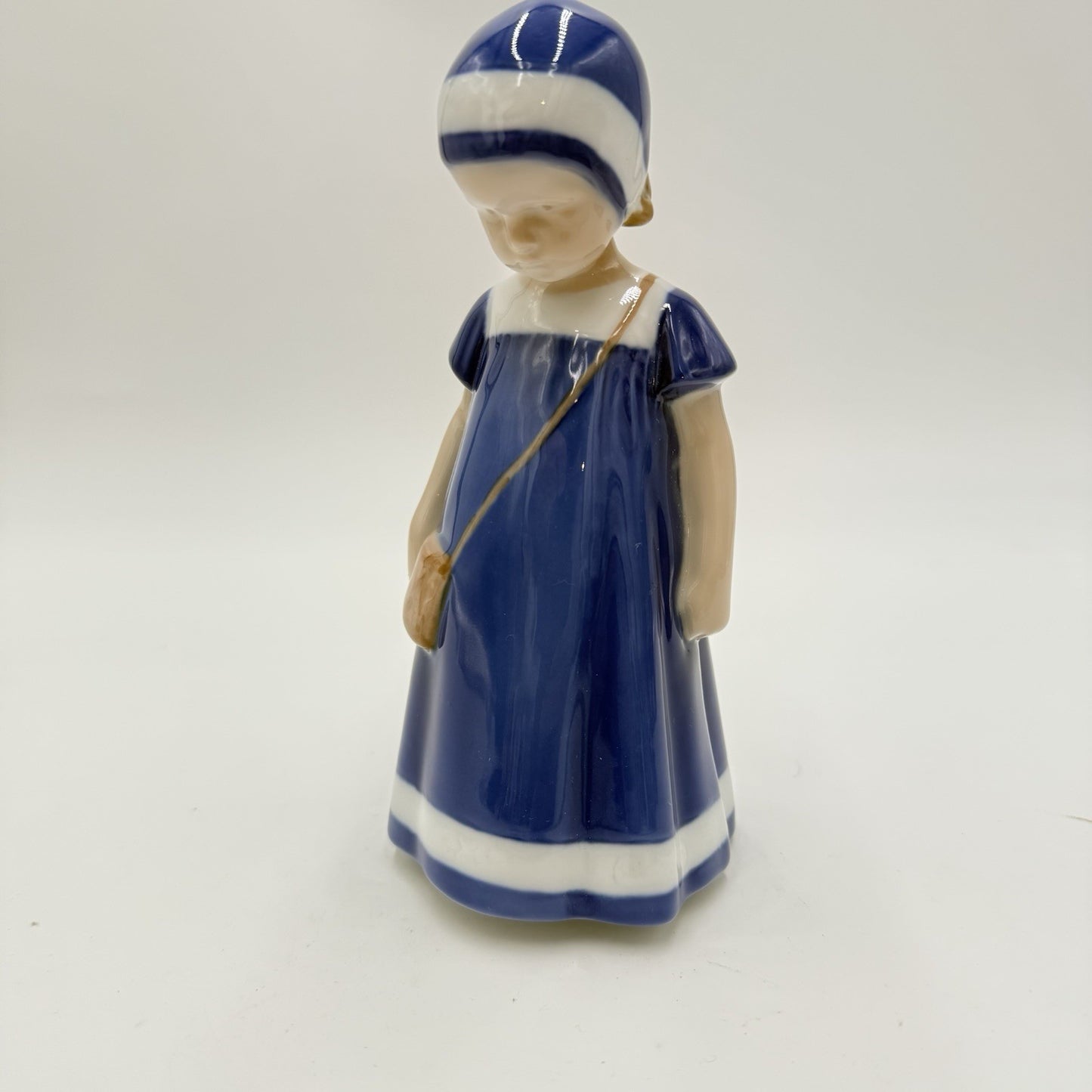 Bing & Gröndahl Denmark Porcelain Figurine ELSE B&G Blue Dress 6.5” Vintage