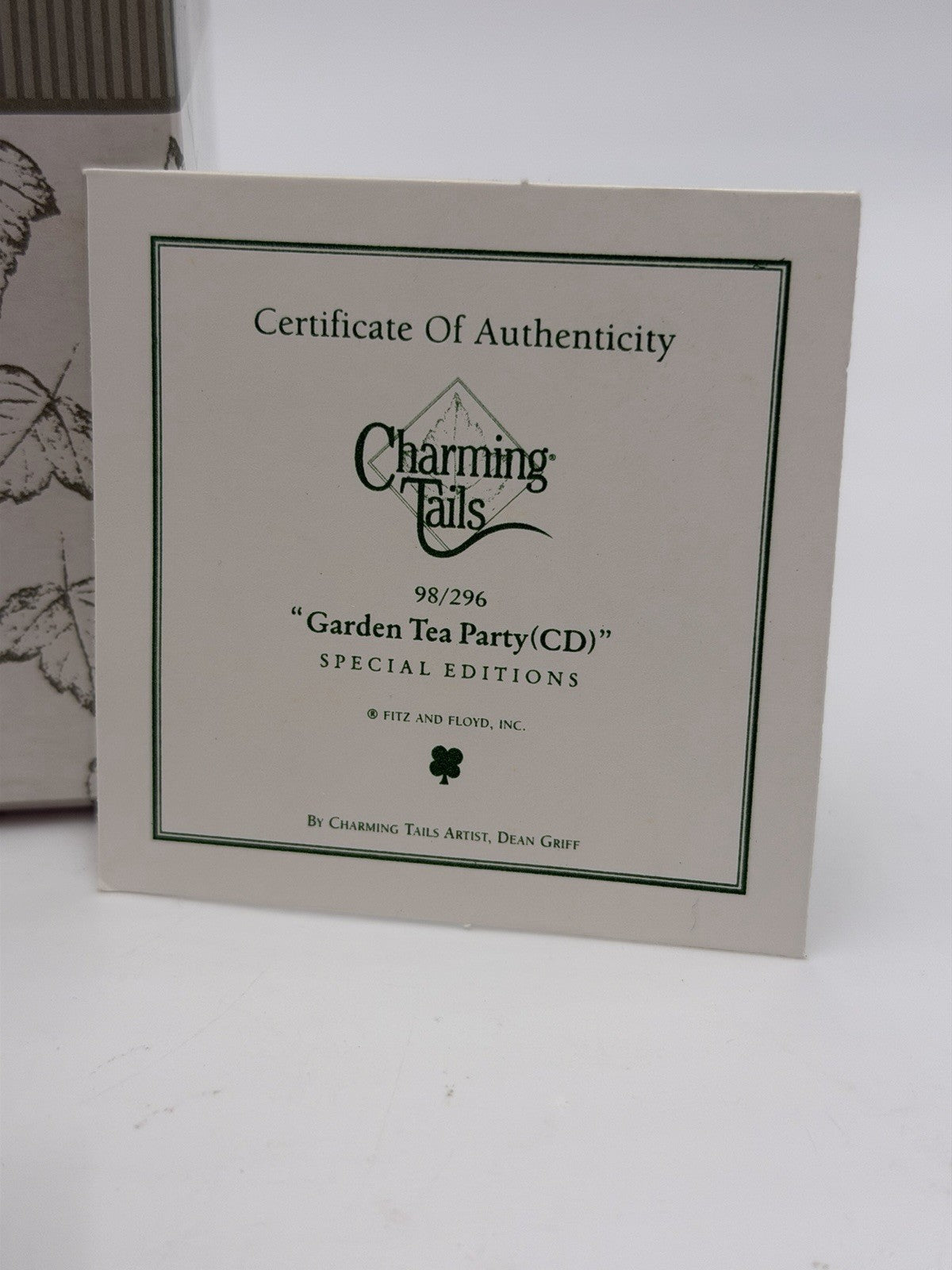 Rare Charming Tails Garden Tea Party Special Edition 98/296 Miniature Tea Set