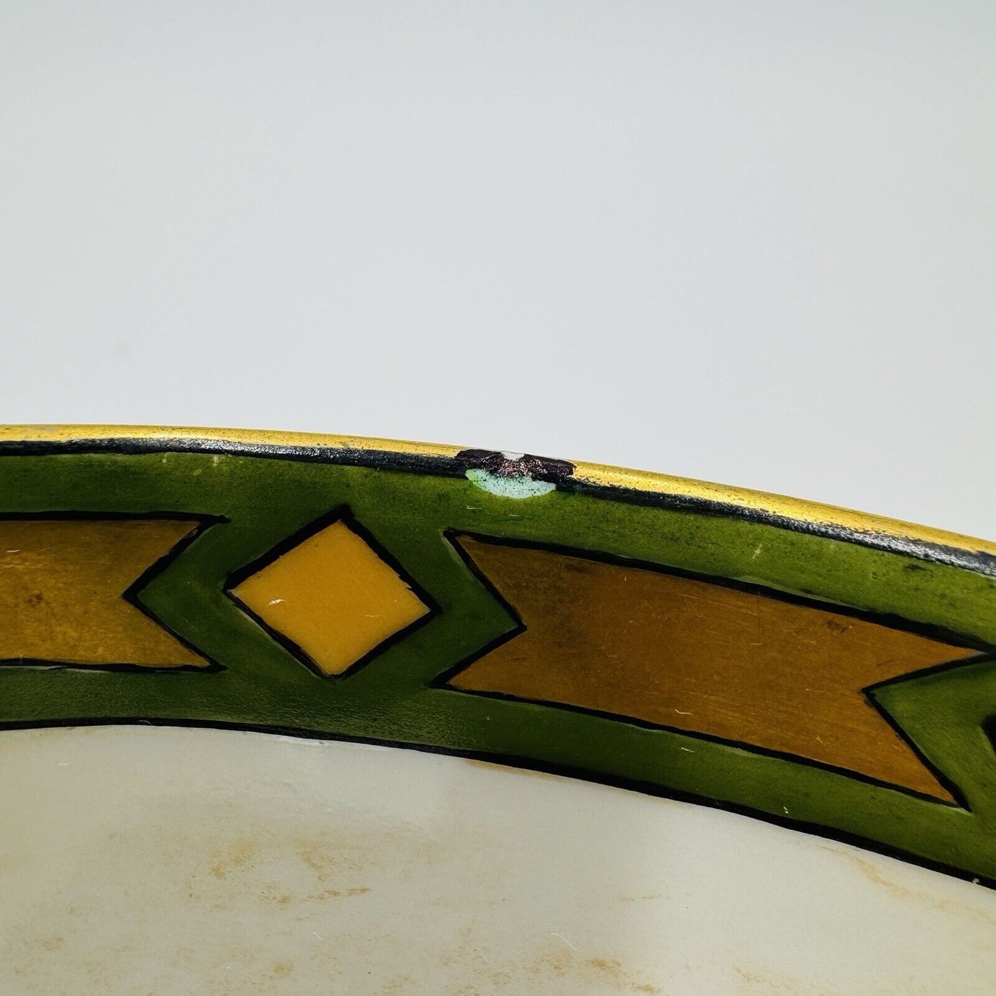 Haviland Limoges France Art Deco Hand Painted Orange Fruit Footed Bowl Porcelain