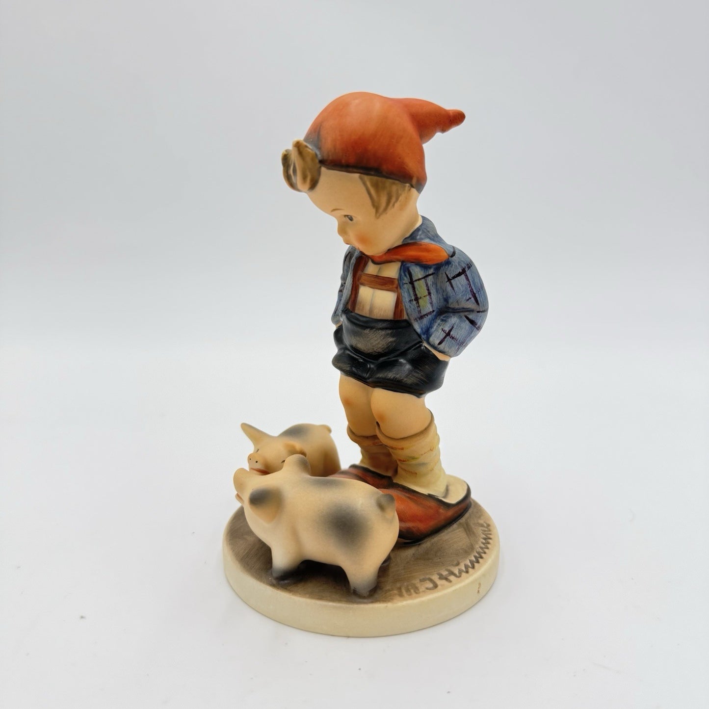 Hummel Goebel Farm Boy with Pigs #66 Germany 5.25" Porcelain Figurine