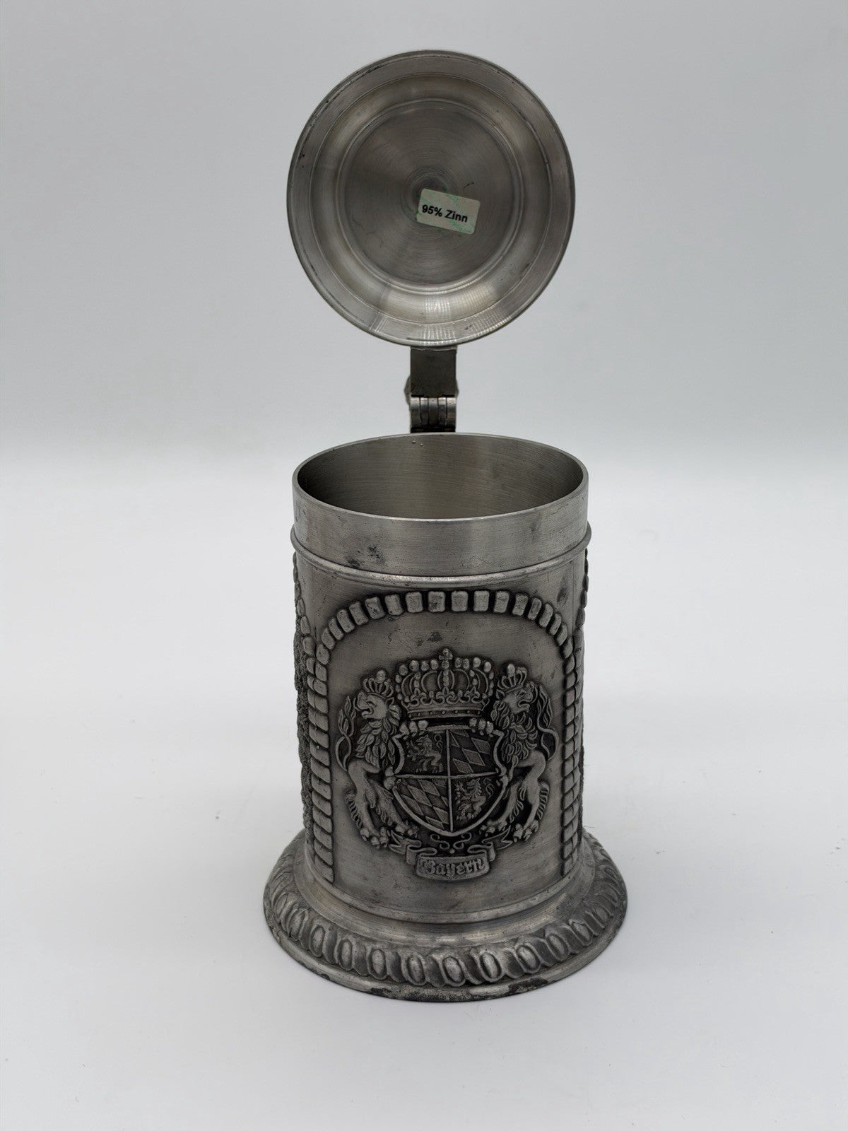 VINTAGE Domex Zinn Pewter Beer Stein Germany Neuschwanstein Castle 95% Zinn