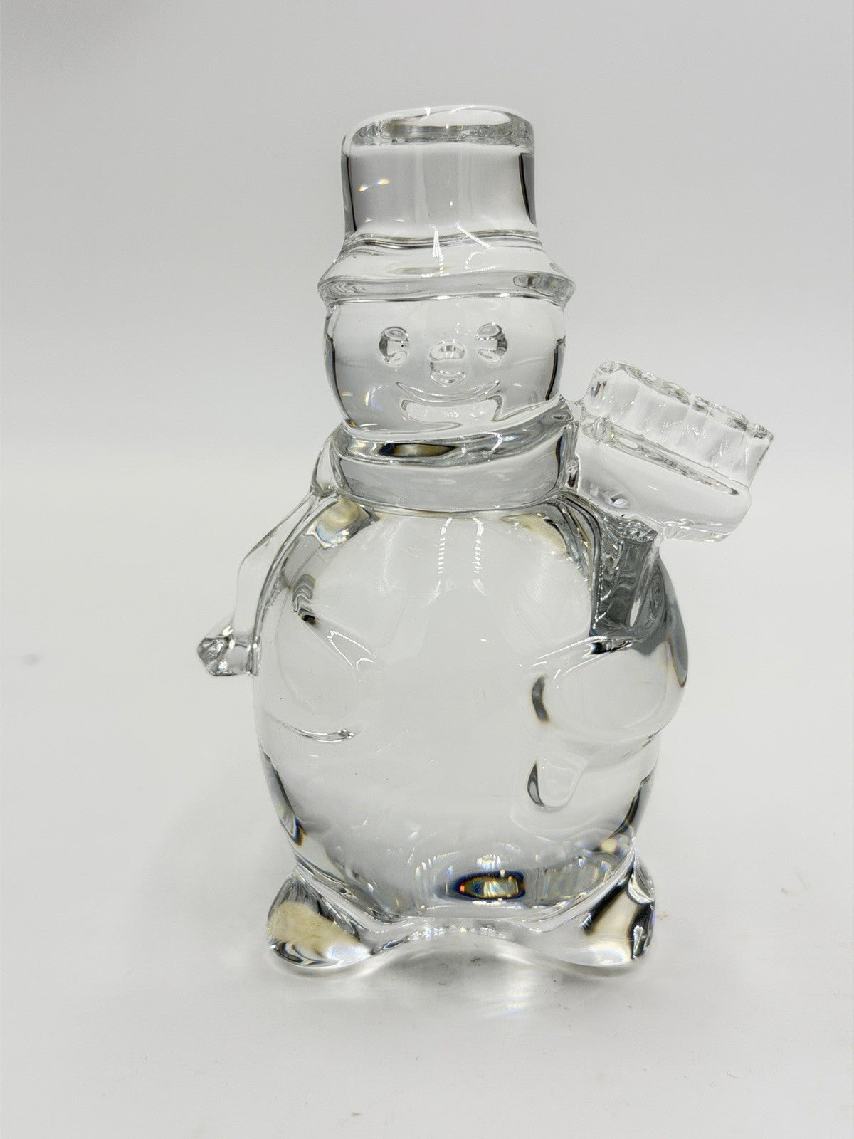 Baccarat France Crystal Snowman Figurine NOEL Christmas 4” Figurine Decor
