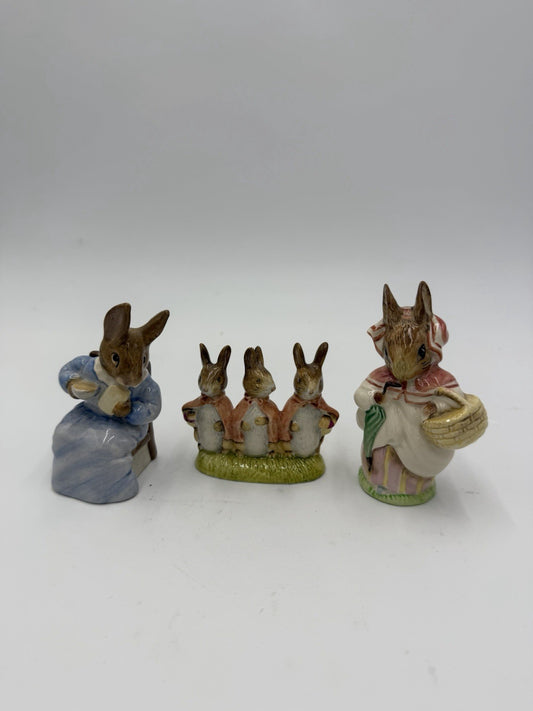 Royal Albert /beswick England Porcelain Beatrix Potter Figurines Rabbit Figurine
