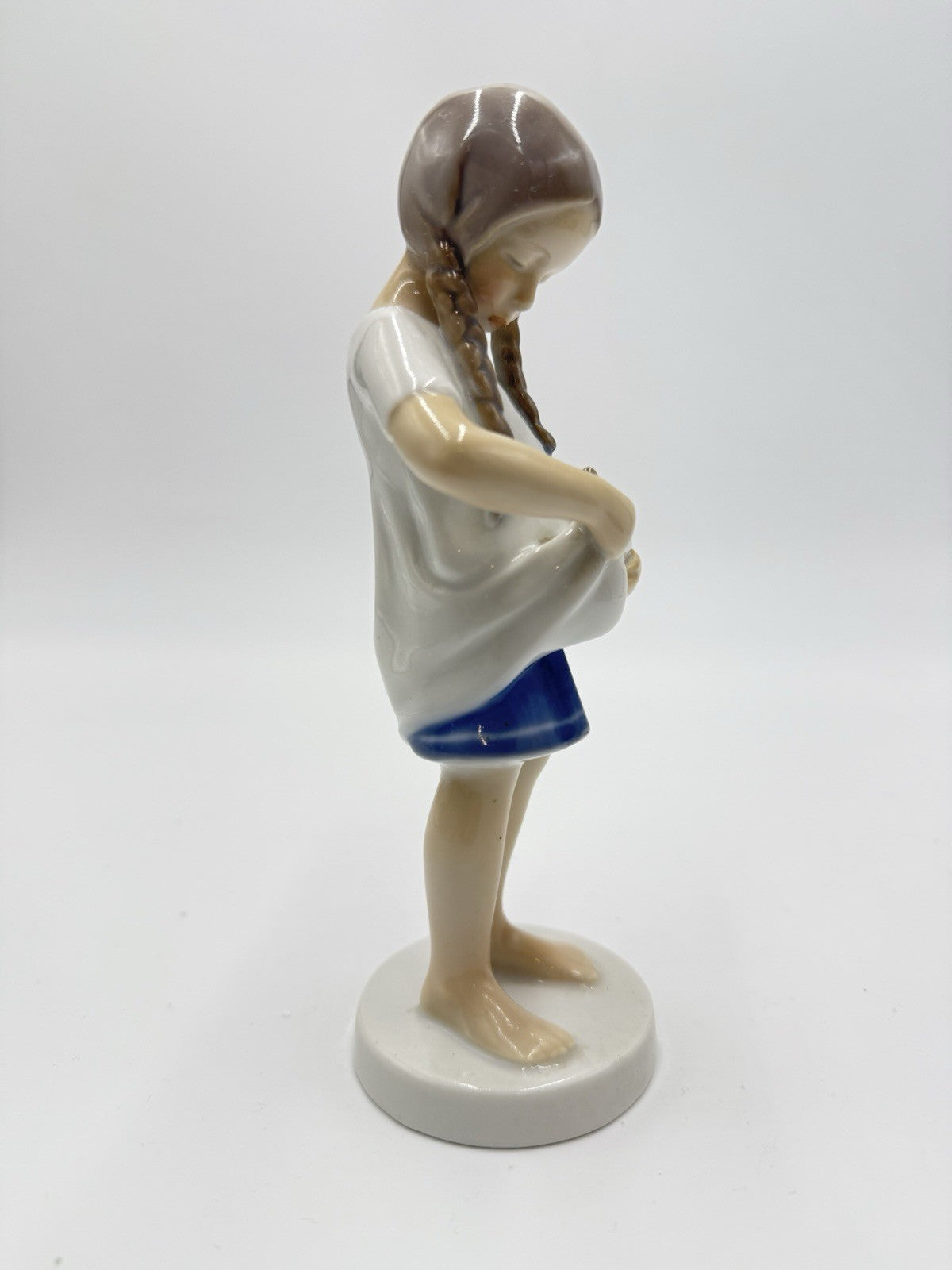 B&G Bing Grondahl Denmark Little Mother Girl Cat 1958-62 Porcelain Figurine 1779