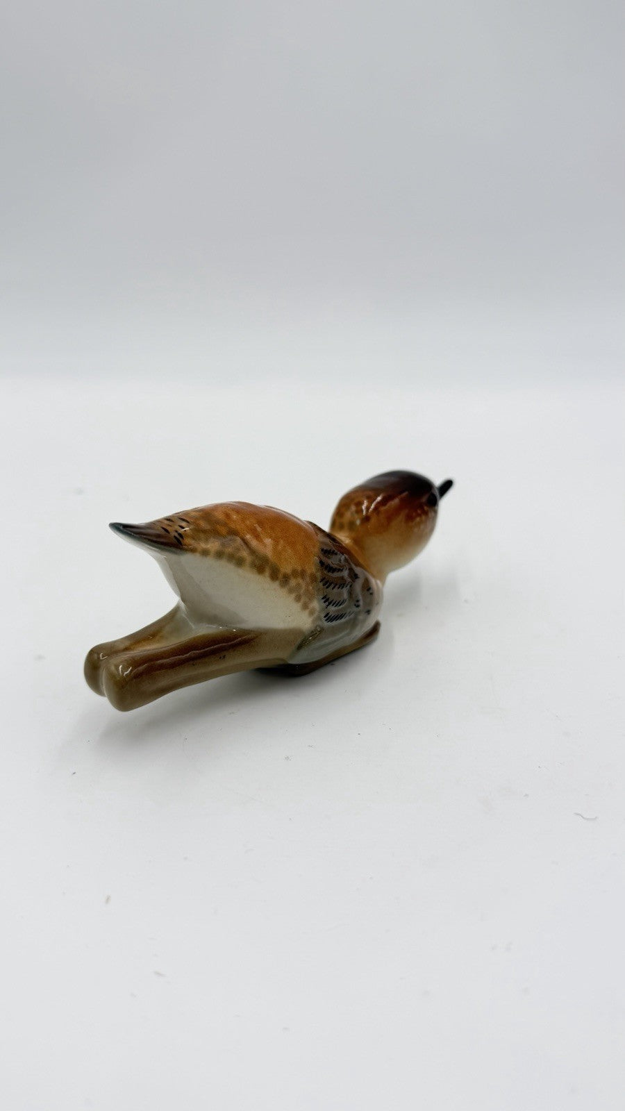 Rare Lomonosov Porcelain Baby stone curlew bird figurine 2”x5” Hand Painted USSR