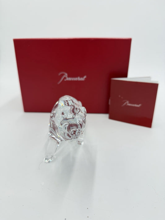 Baccarat France Crystal Zodiac Collection Clear Boar Figurine 2019 NIB Mint
