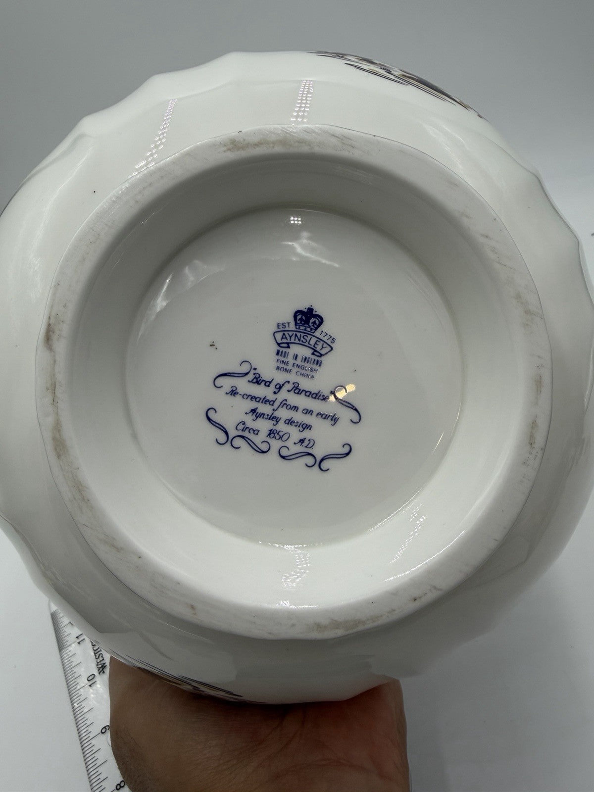 Large Aynsley Bird of Paradise fine bone china fruit Serving centerpiece bowl