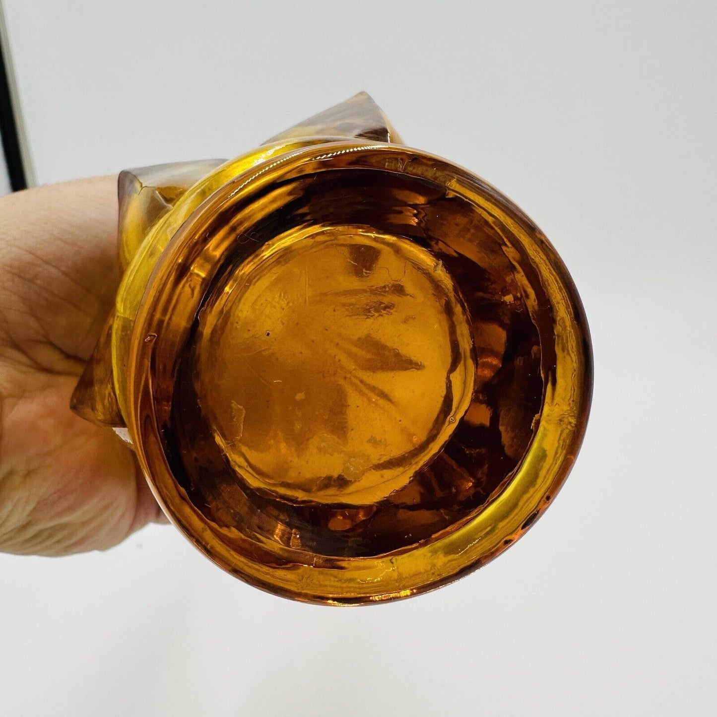 Kanawha Vase Amber Glass Vintage Home Decor 11in Tall Large Bud