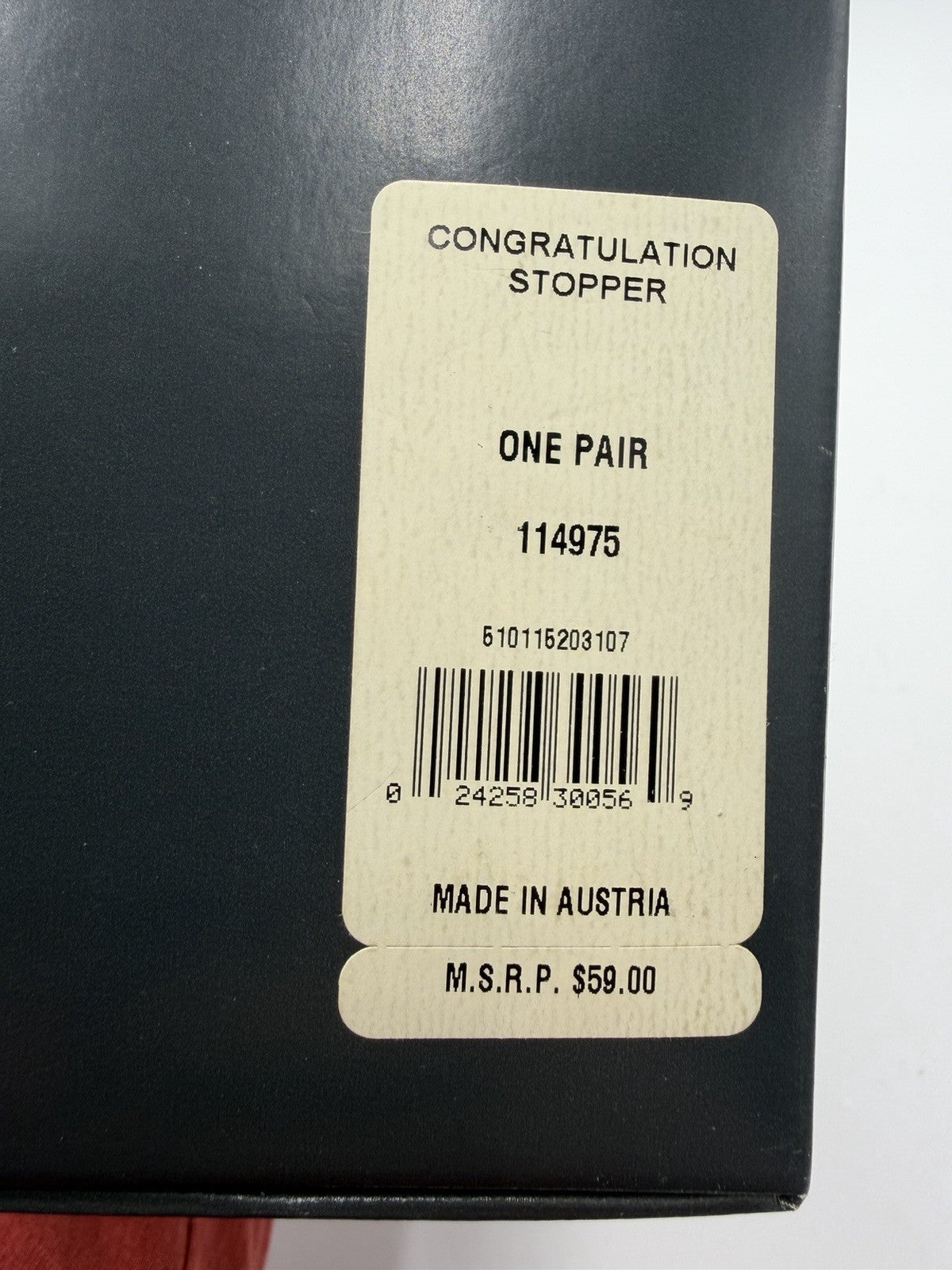 Waterford Crystal Austria congratulations Stopper Star Set 2 Boxed COA