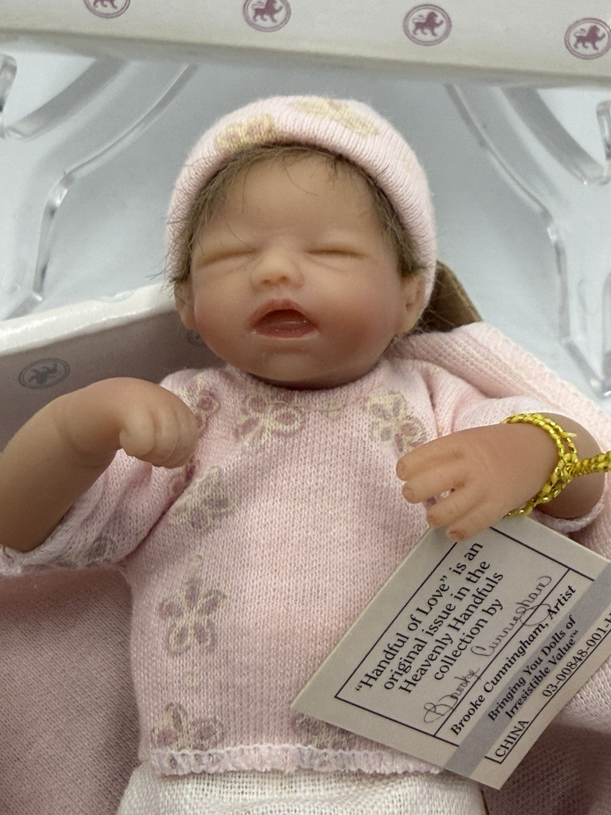 The Ashton Drake Galleries Reborn Miniature Doll Handful Of Love 4” Box /COA