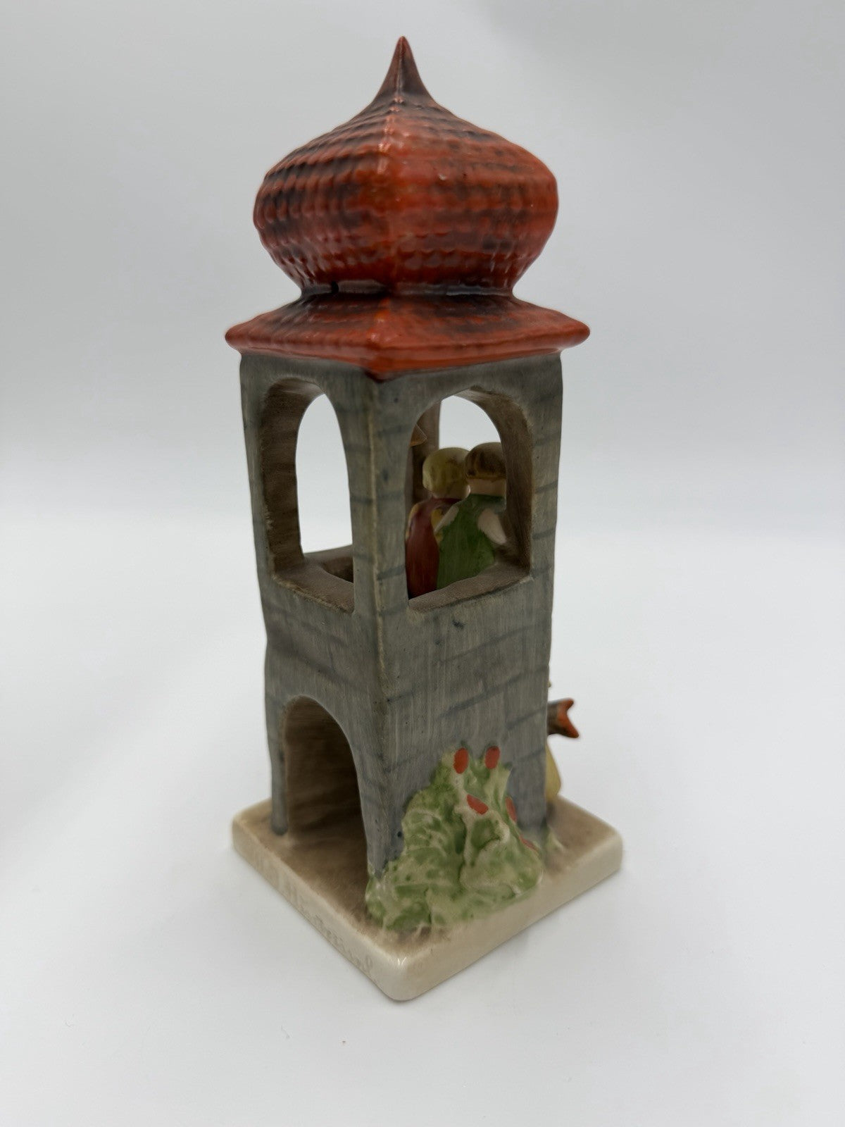1950 M. I. Hummel Germany Whitsuntide Belltower & Angels Porcelain Figurine #163