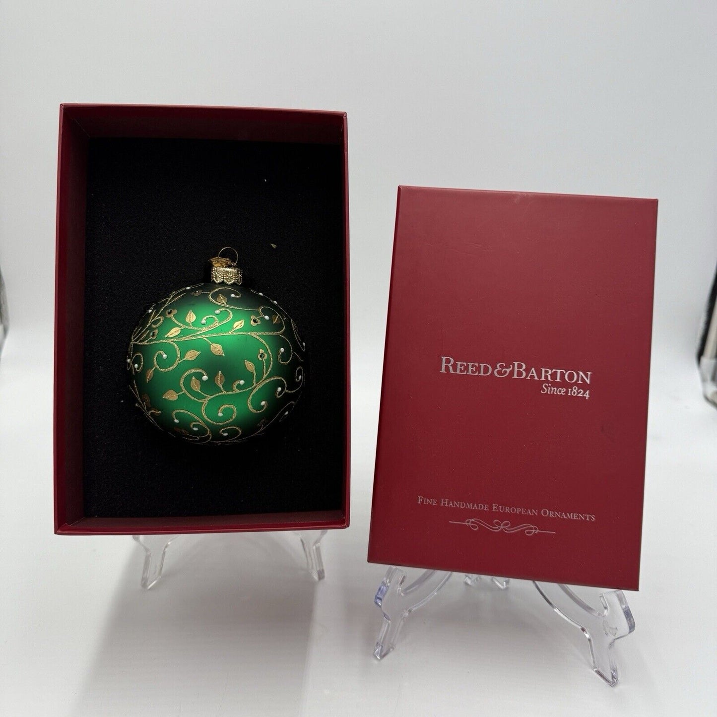 Reed & Barton Gold Trellis Ball 4” #C3413G Fine Handmade European Ornaments