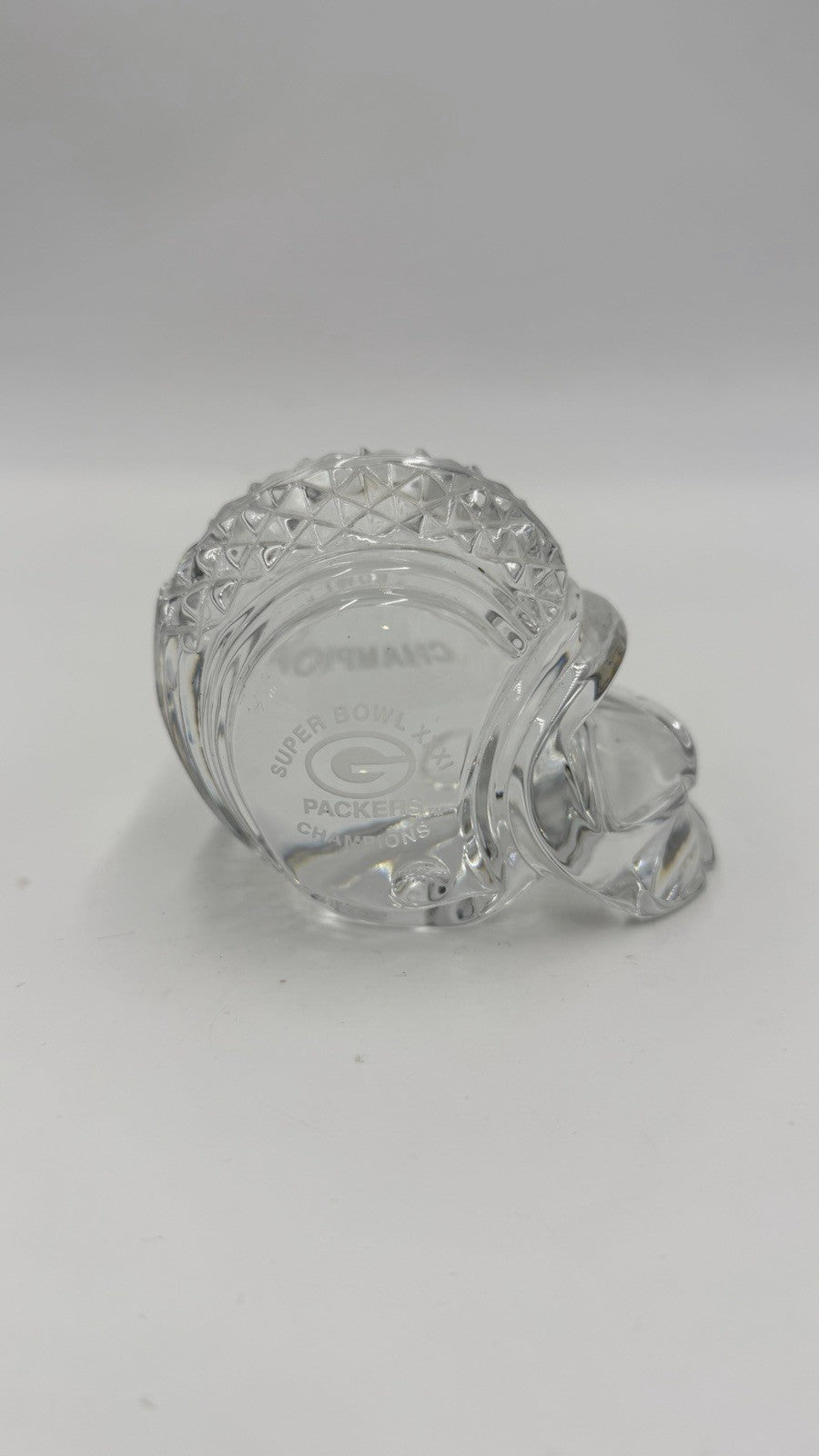 Waterford Crystal Green Bay Packers Super Bowl XXXI Helmet Paperweight