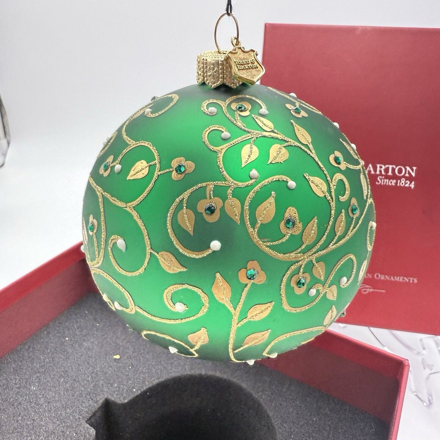 Reed & Barton Gold Trellis Ball 4” #C3413G Fine Handmade European Ornaments