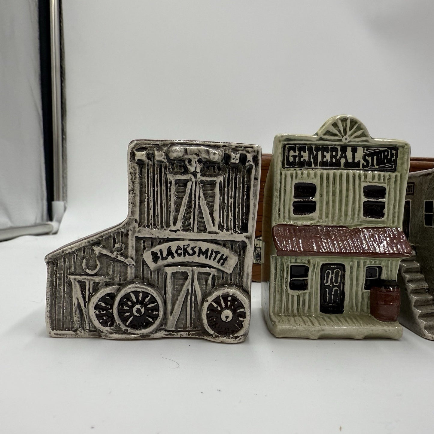 Vintage Sagebrush Junction Old West Models Buildings Set W/box Ceramic