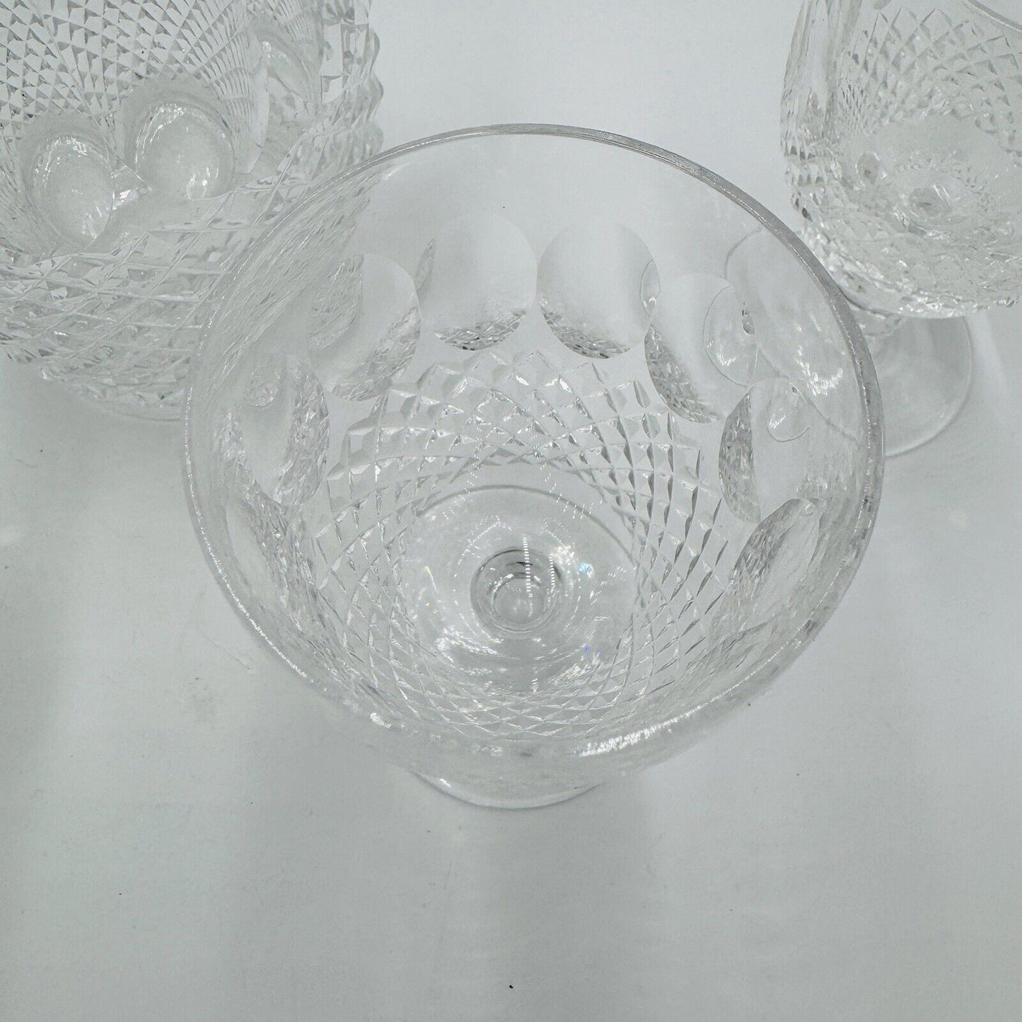 Waterford crystal colleen pattern decanter & 4 claret wine glasses Irish Clear