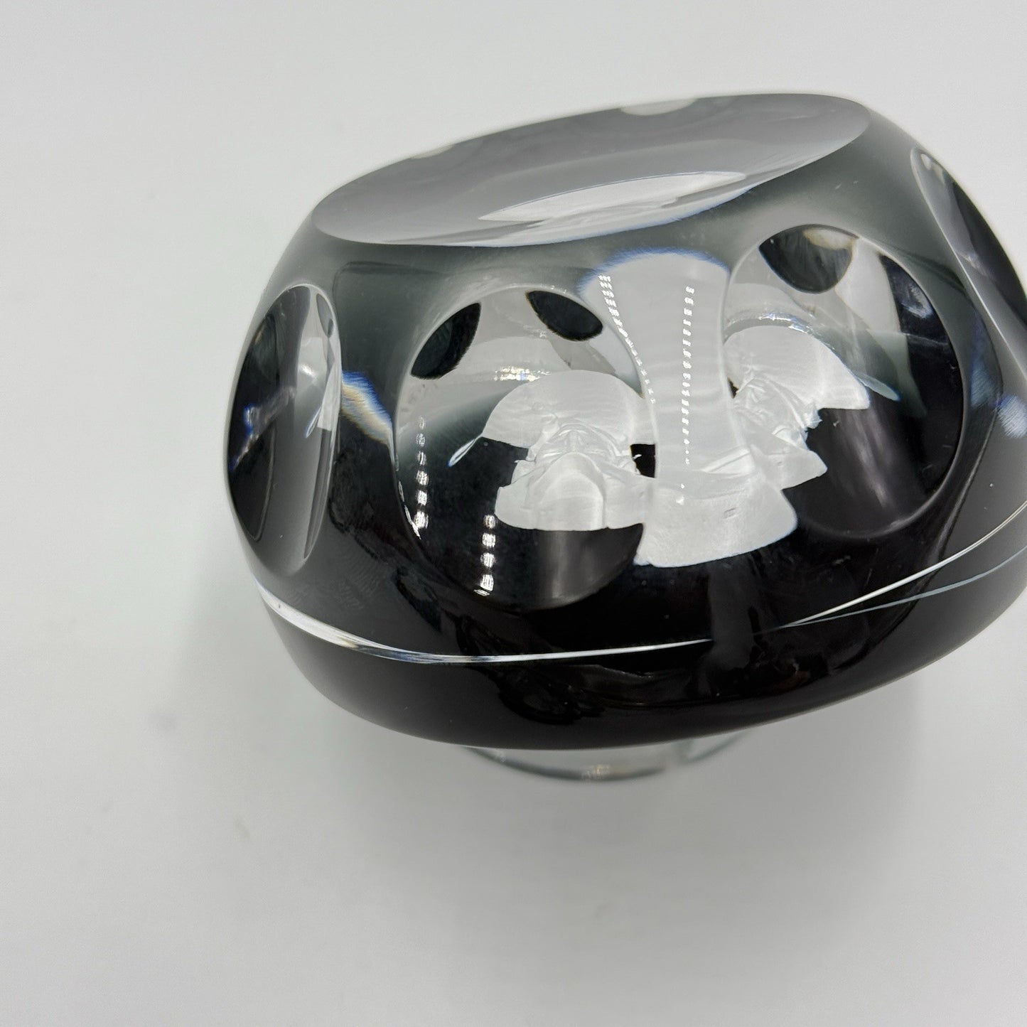 vintage CR. ALBRET France crystal PAUL REVERE paperweight Multifaceted Retro