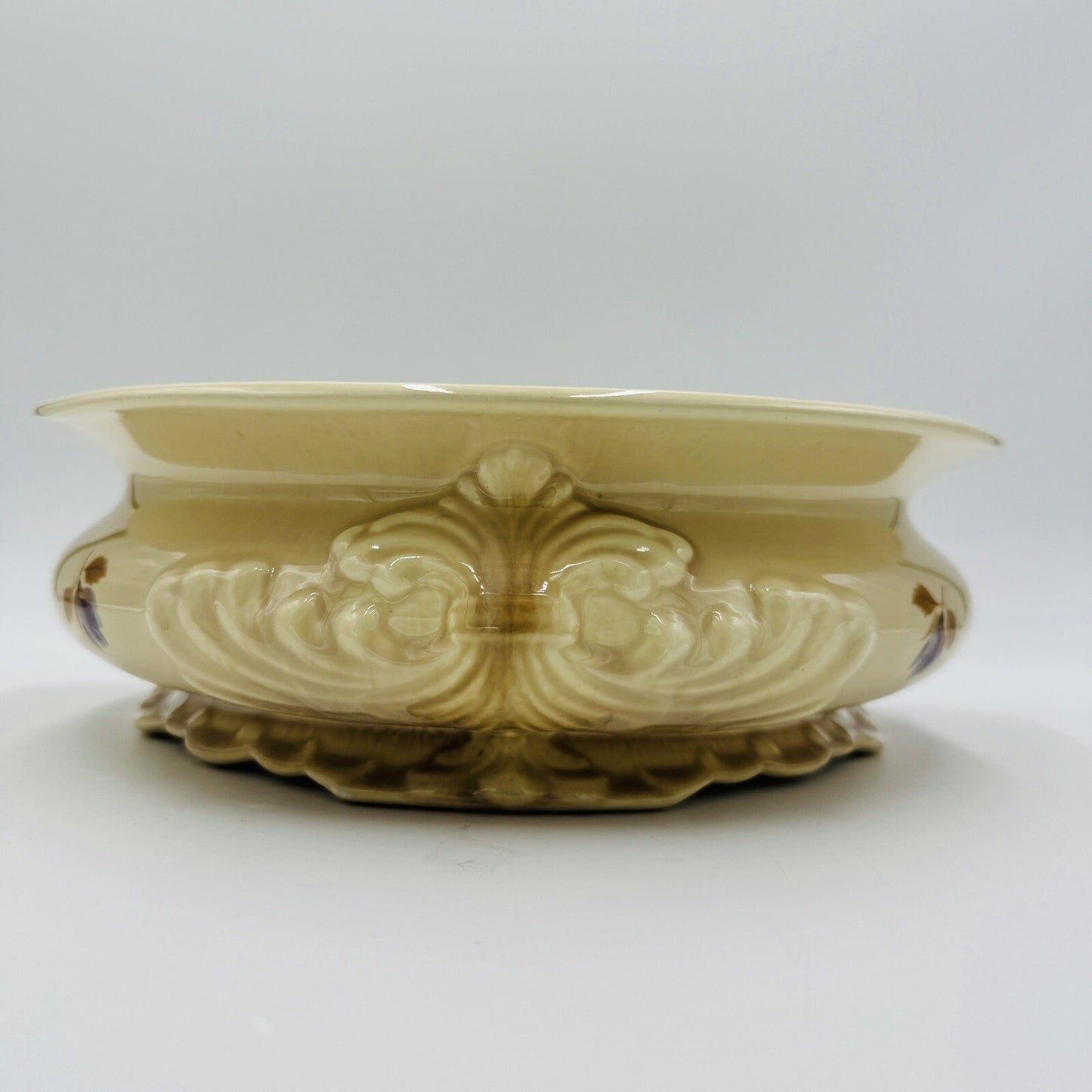 MCM Haeger USA Pottery Bowl Planter Ceramic Floral Rare #4293 3.5inH x 11inW