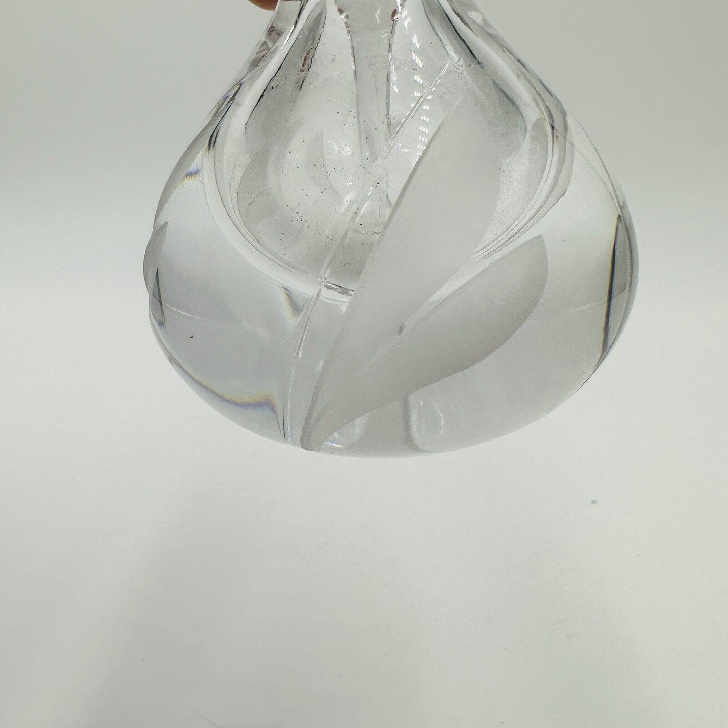 Atlantis Lead Crystal Perfume Bottle with Stopper 3.5in H Vintage Women's Decor