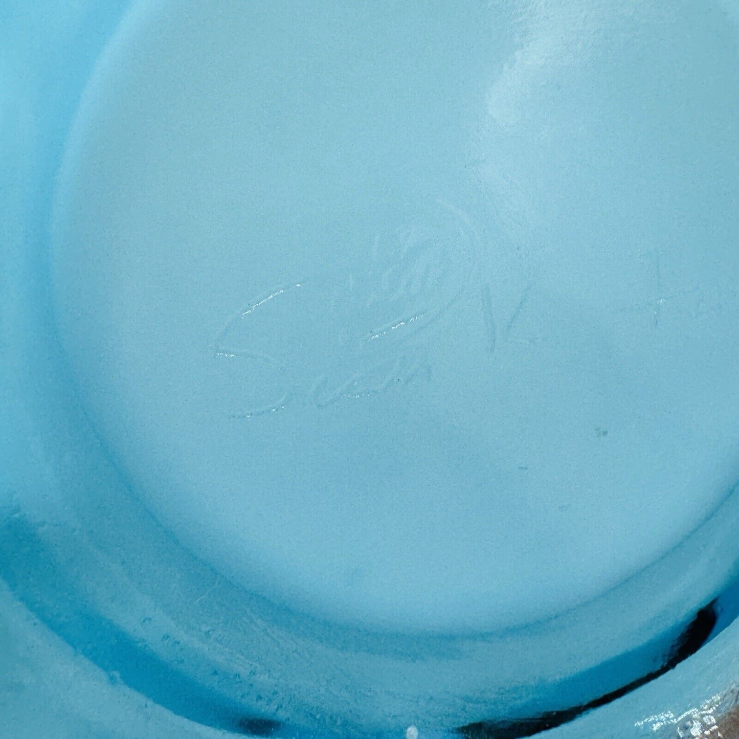 Fenton Art Glass Blue Drapery Small Vase MCM 6” Vintage USA Rare