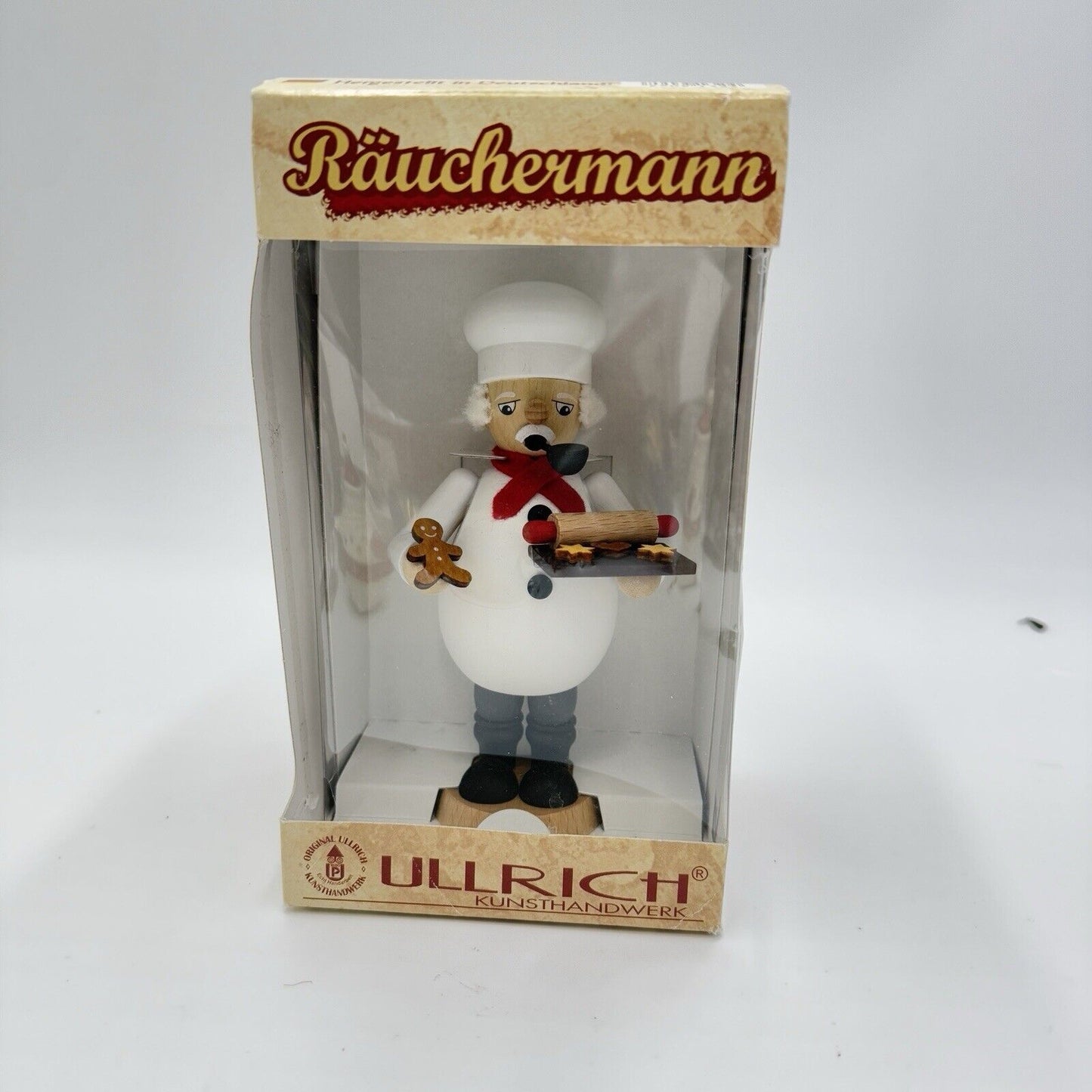 Räuchermann Ullrich Figurine Chef Baker Seasonal Schult Germany Smoker Wood