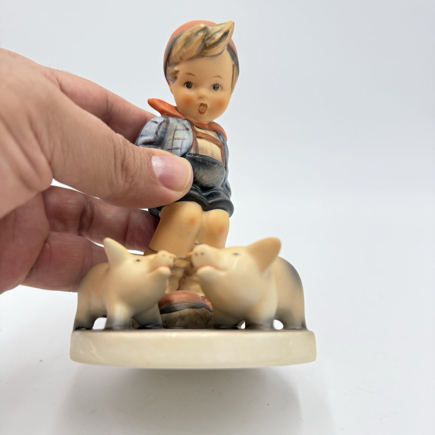 Hummel Goebel Farm Boy with Pigs #66 Germany 5.25" Porcelain Figurine