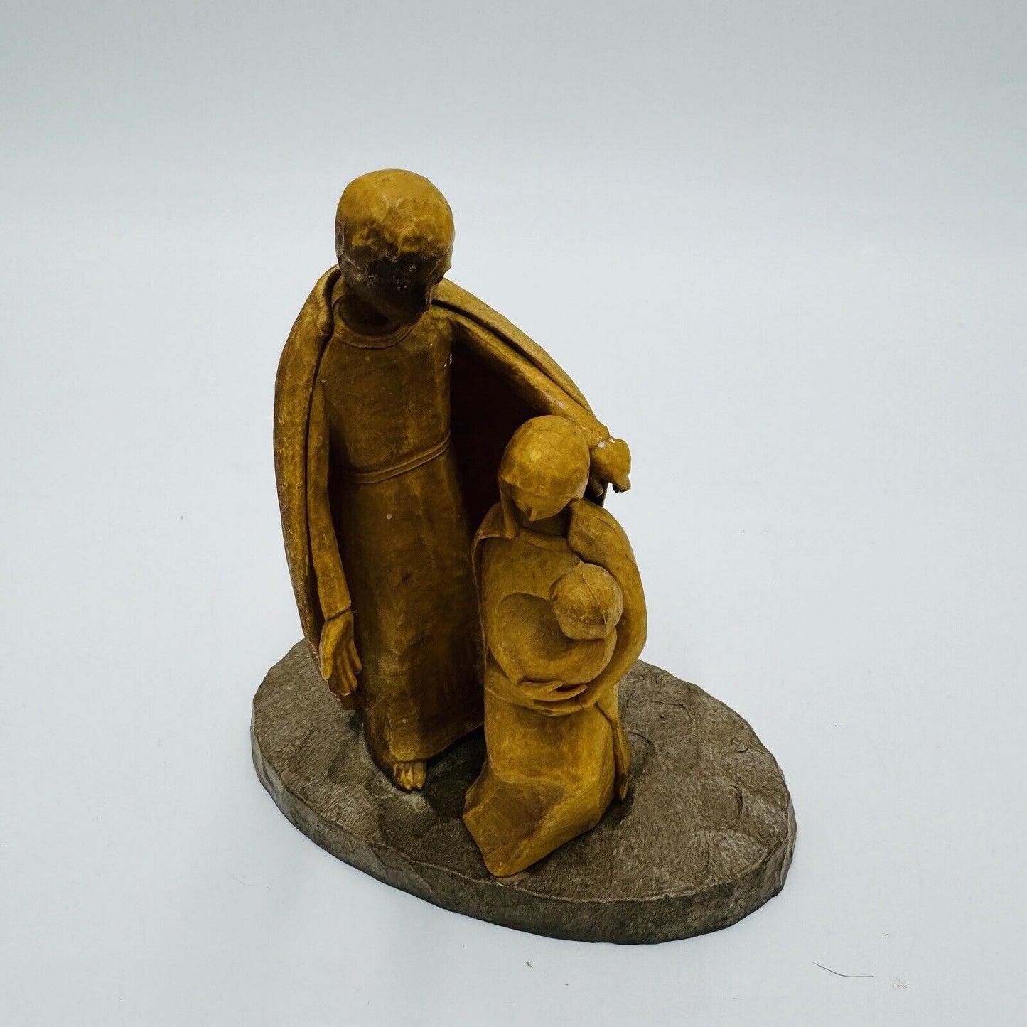 Mod Depose Plastic Religious Mary Joseph Baby Jesus Nativity Italy 6in Vintage