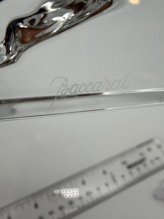 Baccarat France Crystal Clear Dog Labrador Retriever Figurine (Flawed)