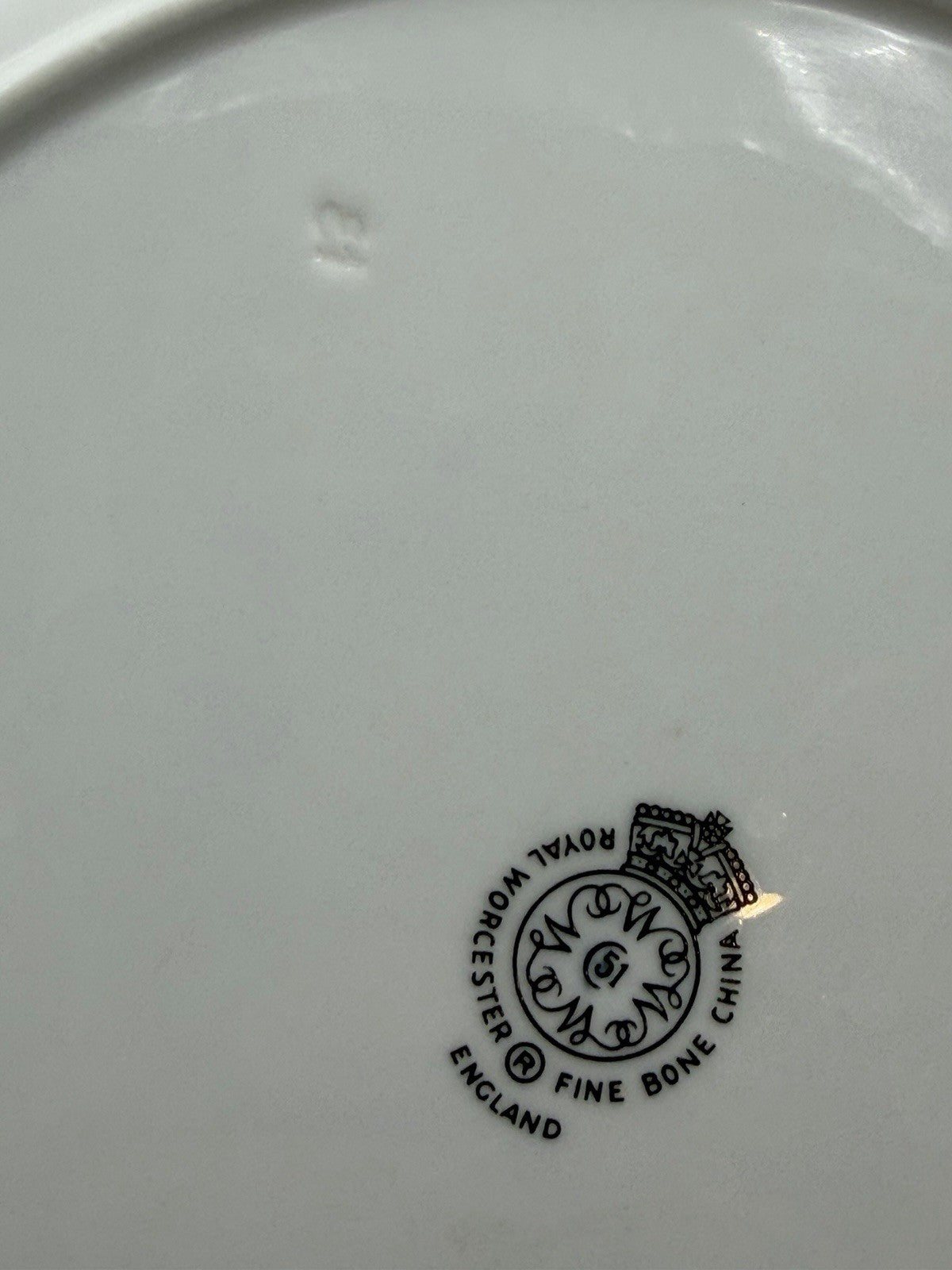 Royal Worcester England Embellished Floral Light Blue Gold Trim Dinner 10” Plate