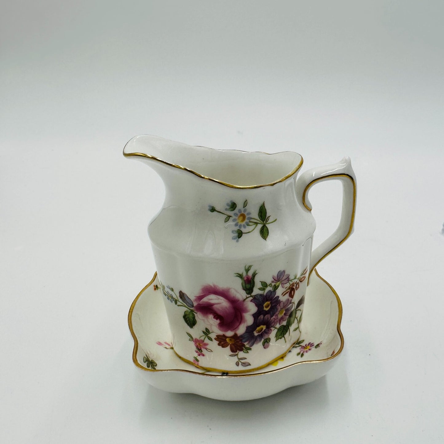 Royal Crown Derby Dish Posies Creamer with Square Porcelain England Home