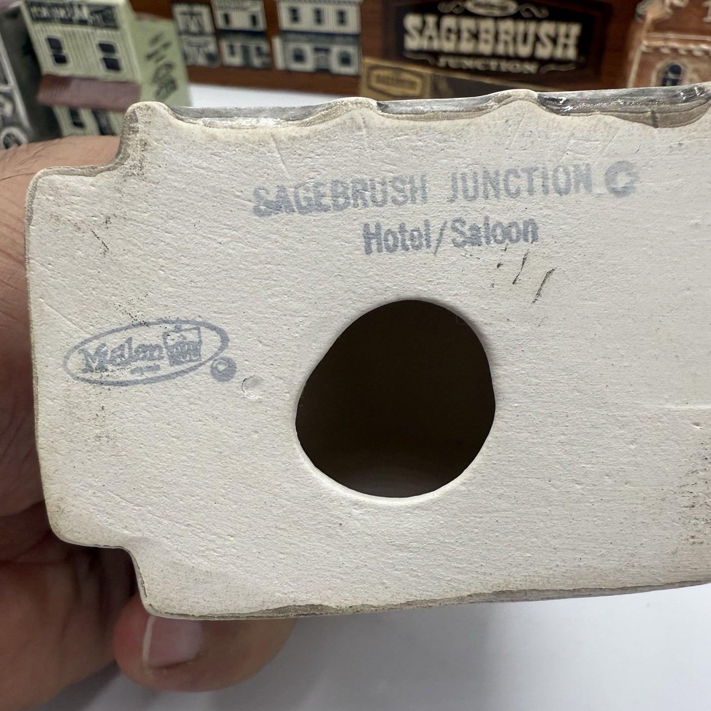 Vintage Sagebrush Junction Old West Models Buildings Set W/box Ceramic