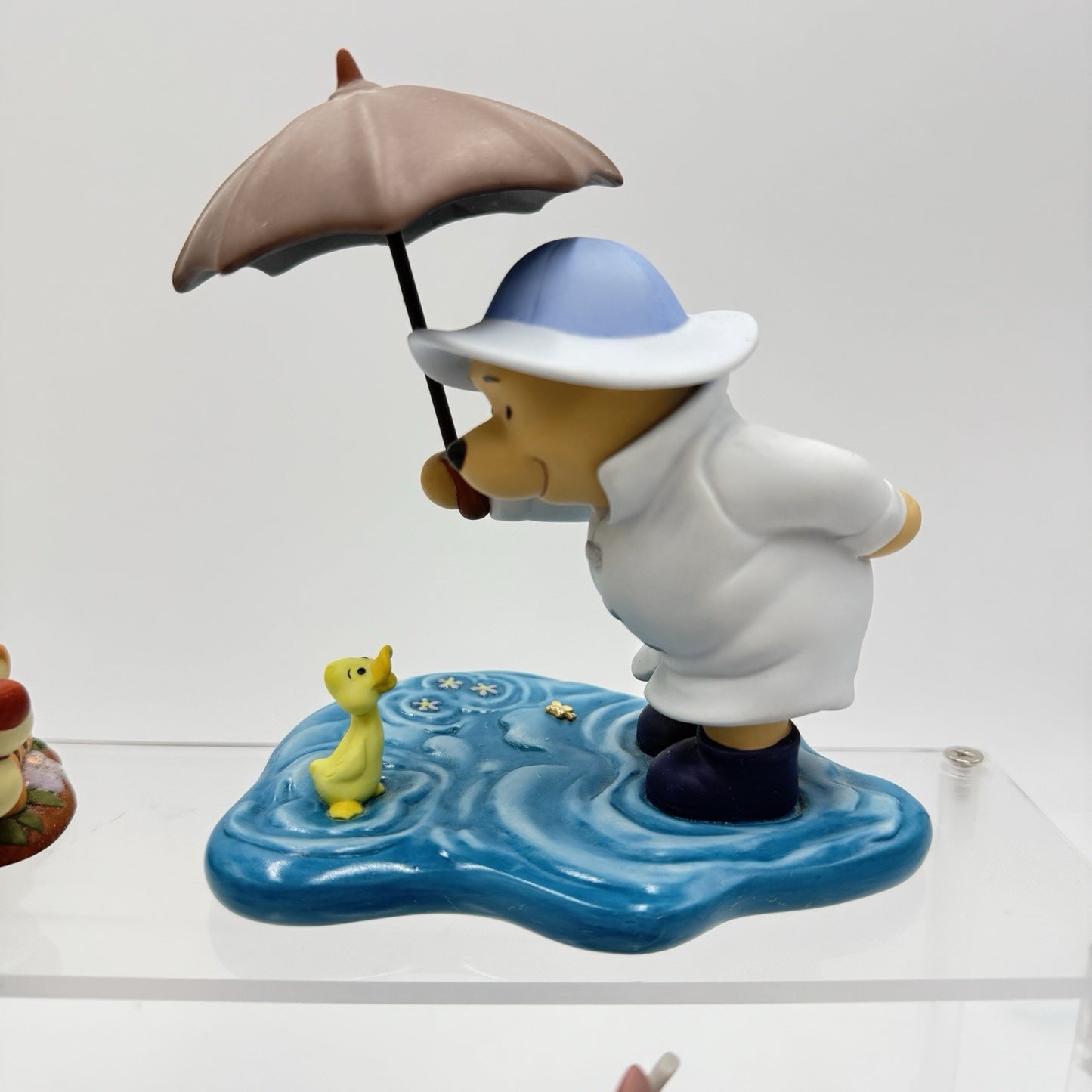 Disney Pooh And Friends Porcelain Figurines Tigger Piglet Pooh Roo Set 5” and 3”