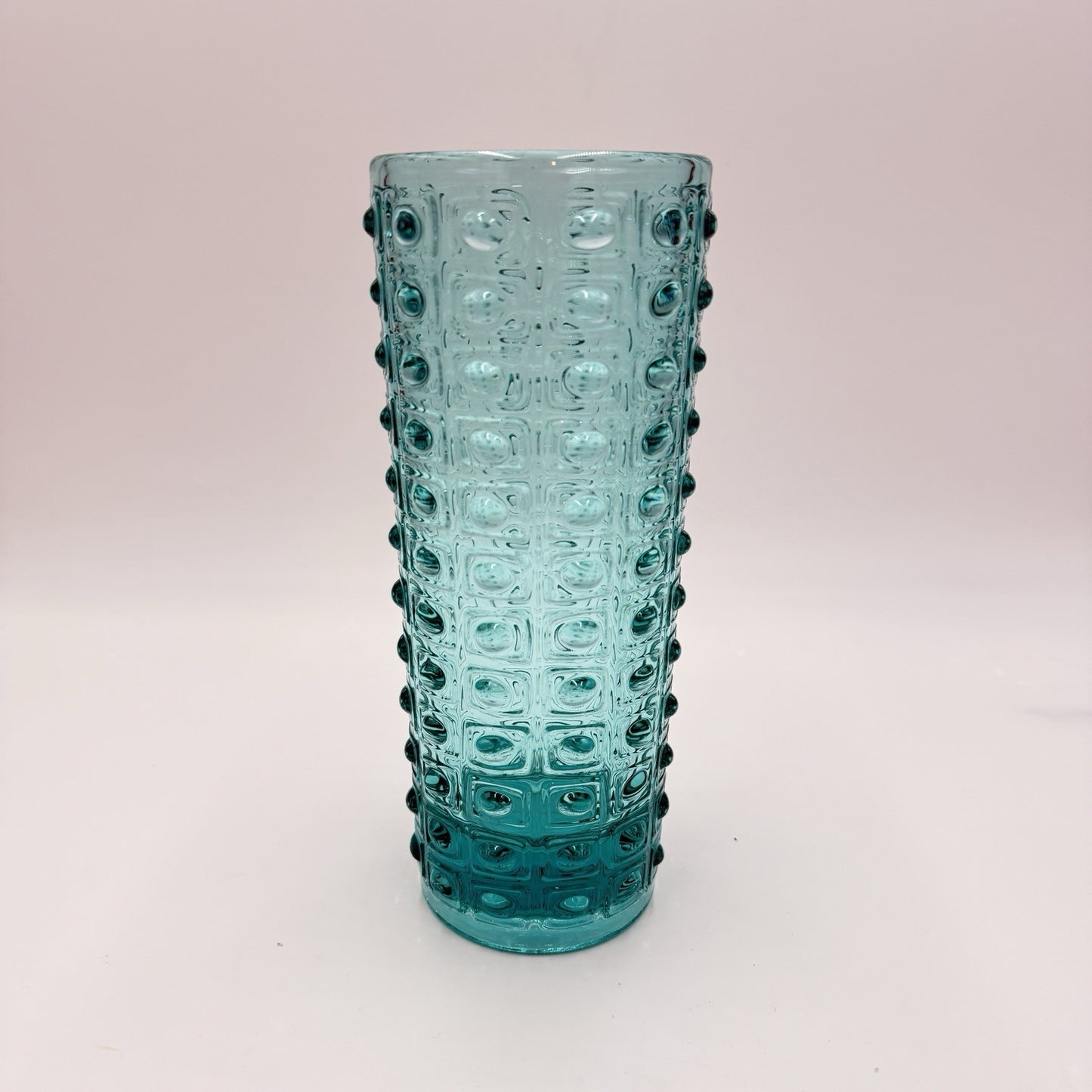 MCM Sklo Union Art glass by Rudolf Jurnikl Rosice # 984/25 Vase 1950s Aqua
