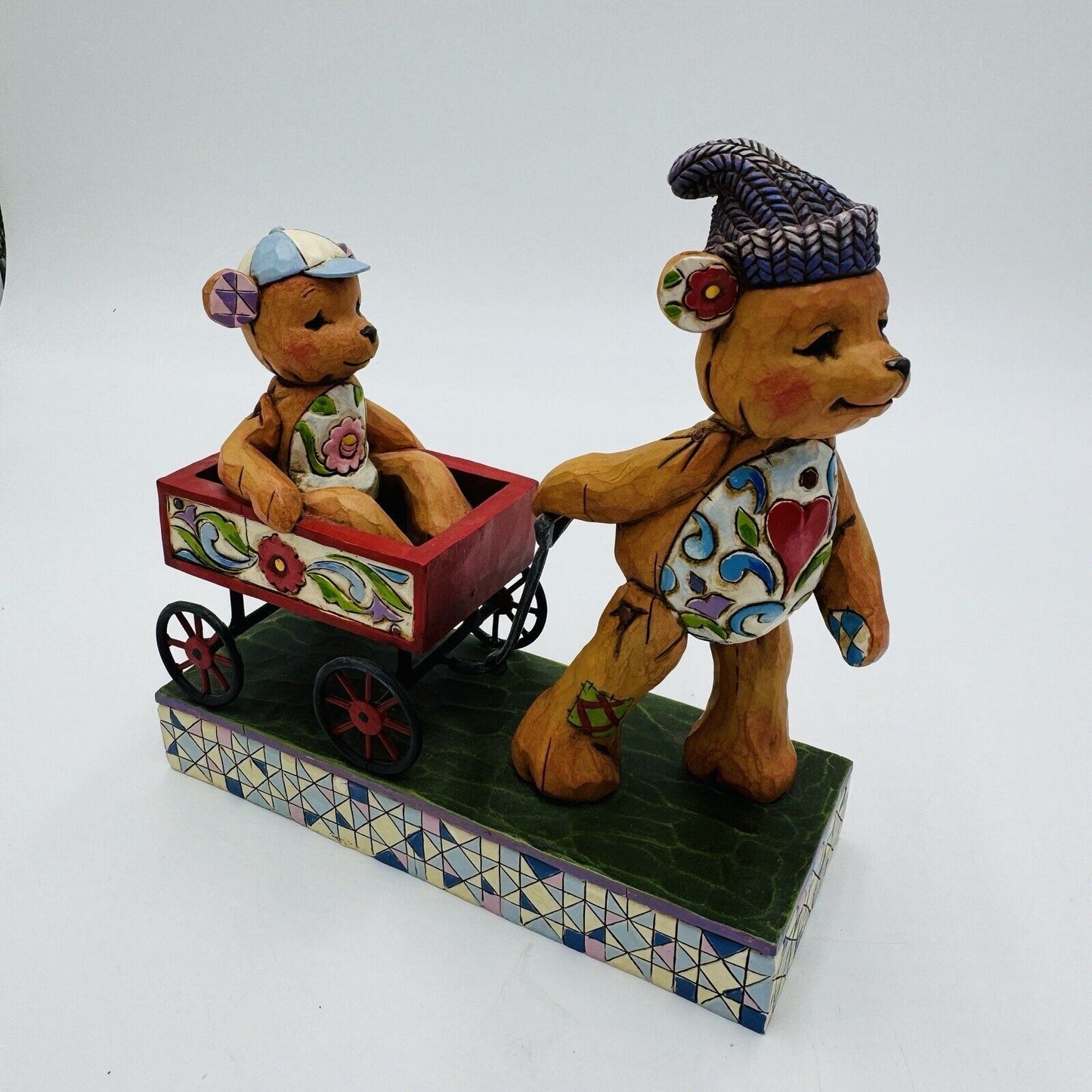 Jim Shore Heartwood Creek Bears Figurine Pull Me Now And I'll Pull U Later 2007