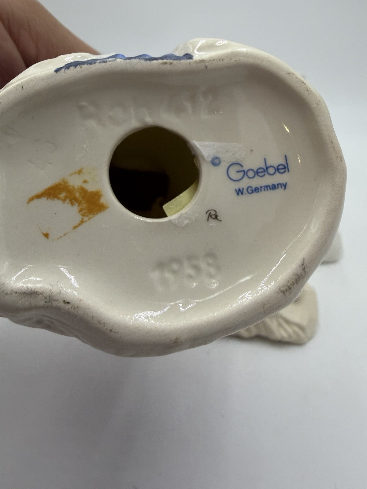 Vintage Goebel Germany Painted White Glossy Matte Mary & Jesus Angel Figurines