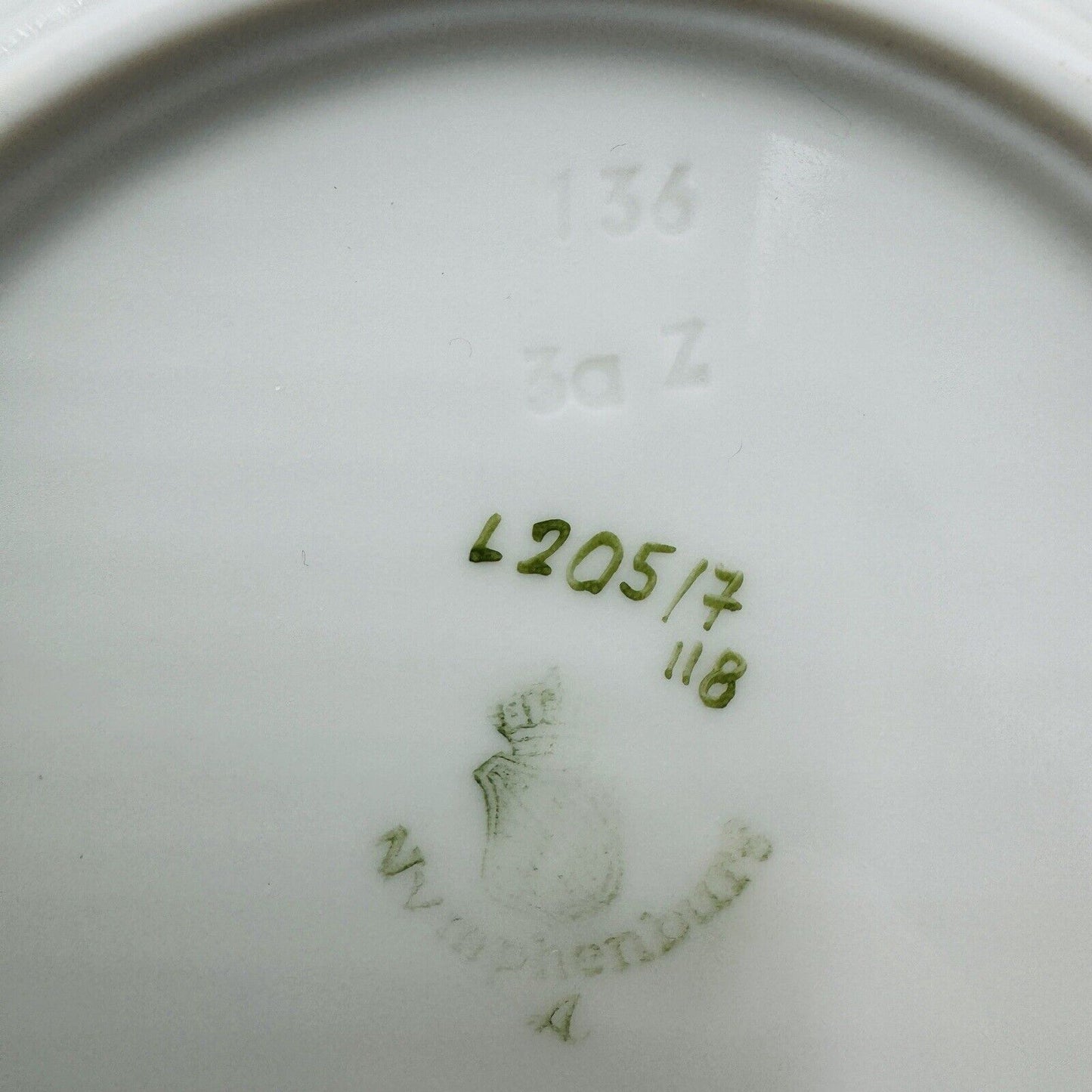 Nymphenburg Tea Cup & Saucer Porcelain L 20517 Hand Painted Floral Antique