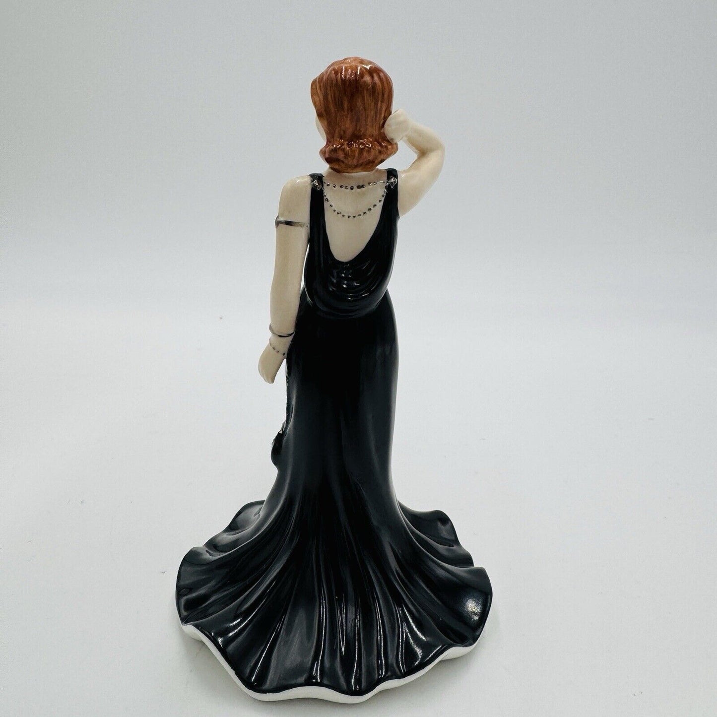 Coalport Bone China Heart To Heart Wishing You Luck Fashion Lady Figurine Black