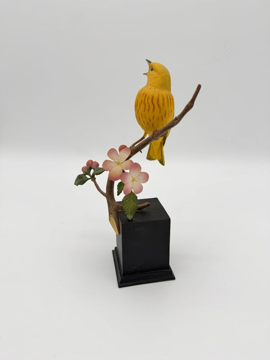 Danbury Mint Yellow Canary Spring Serenade Painted BY JEFF RECHIN Bird Figurine