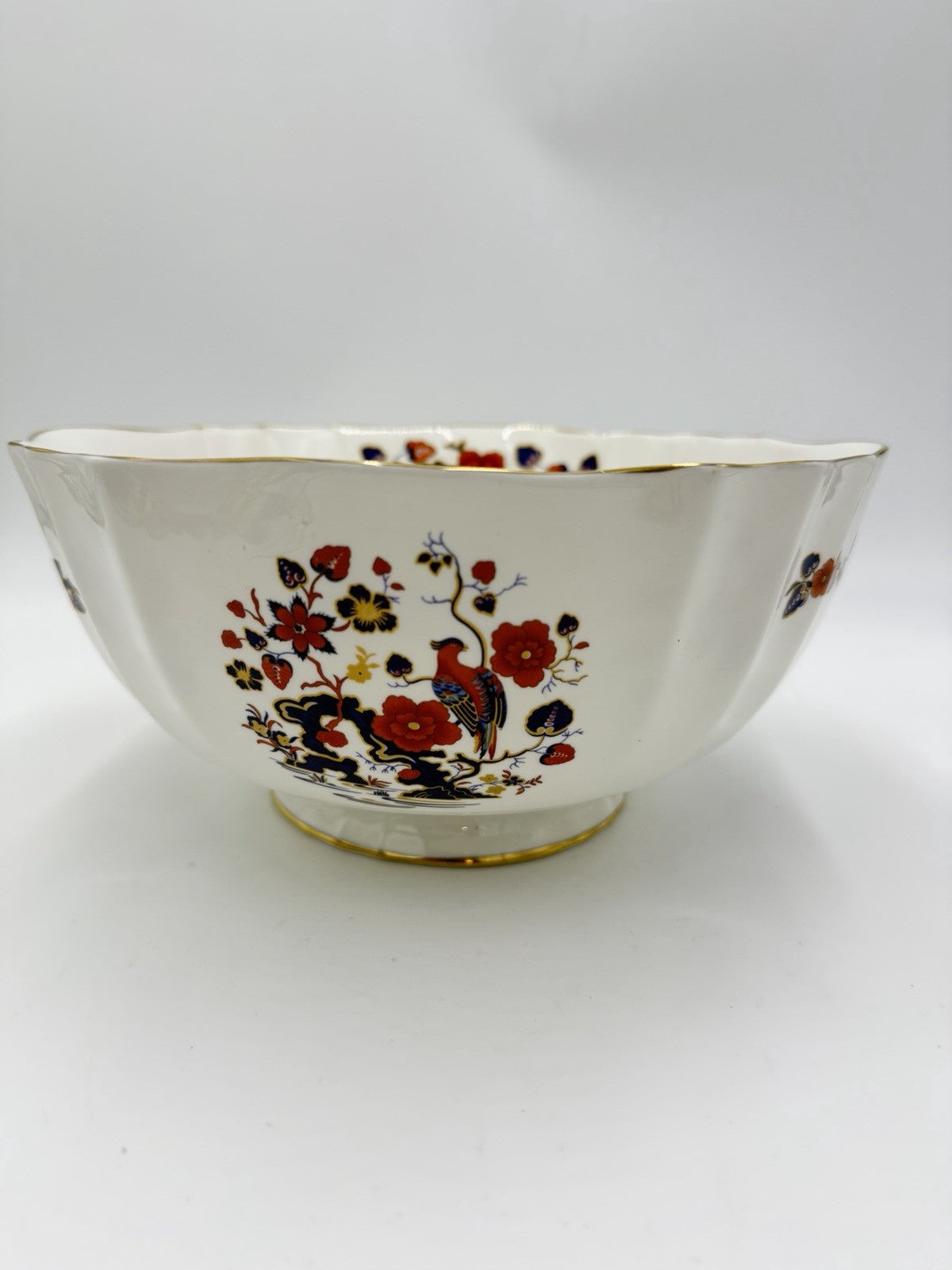 Large Aynsley Bird of Paradise fine bone china fruit Serving centerpiece bowl