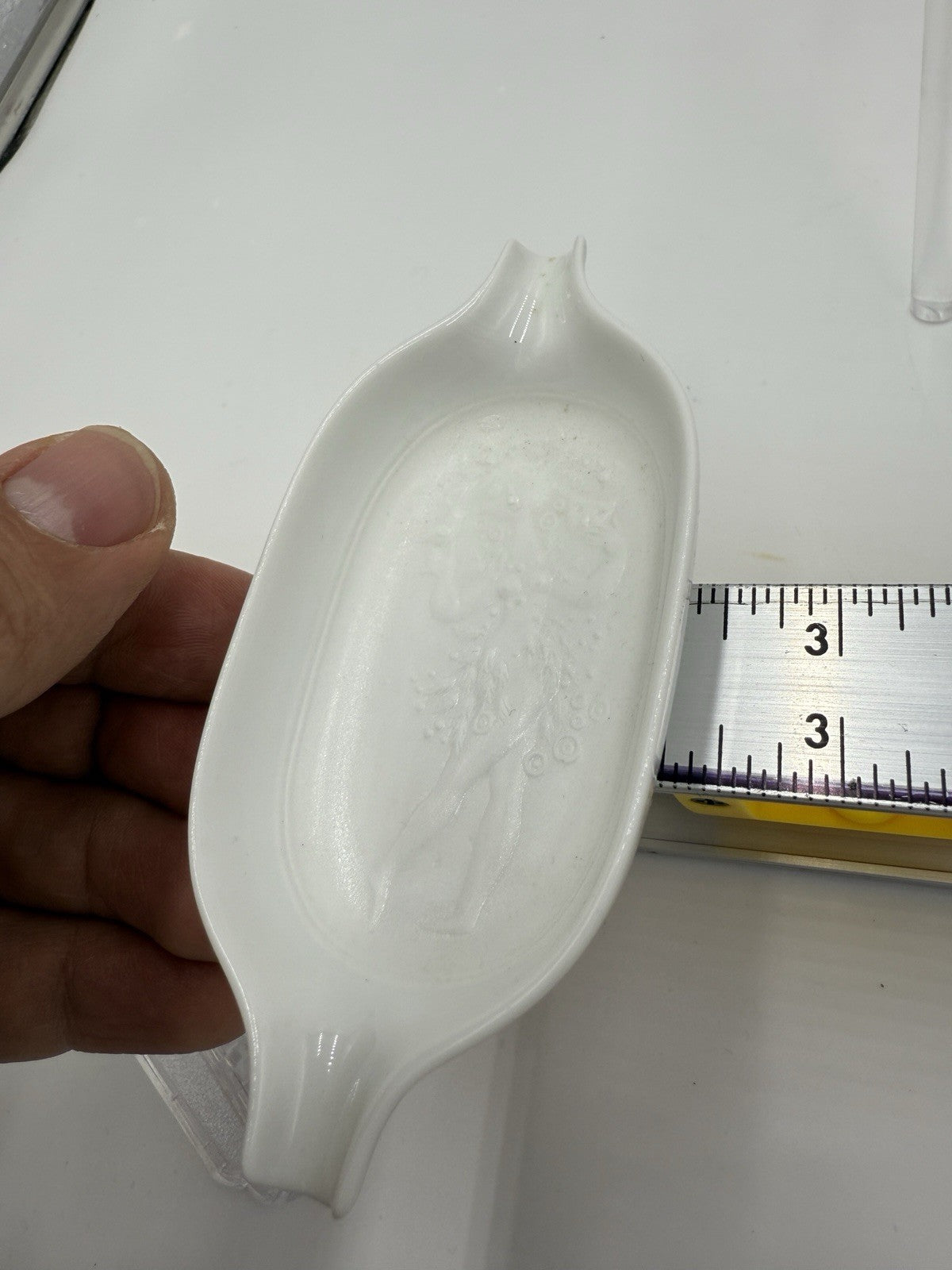 Rosenthal Signed Bjorn Wiinblad White Porcelain The Magic Flute Ashtray White