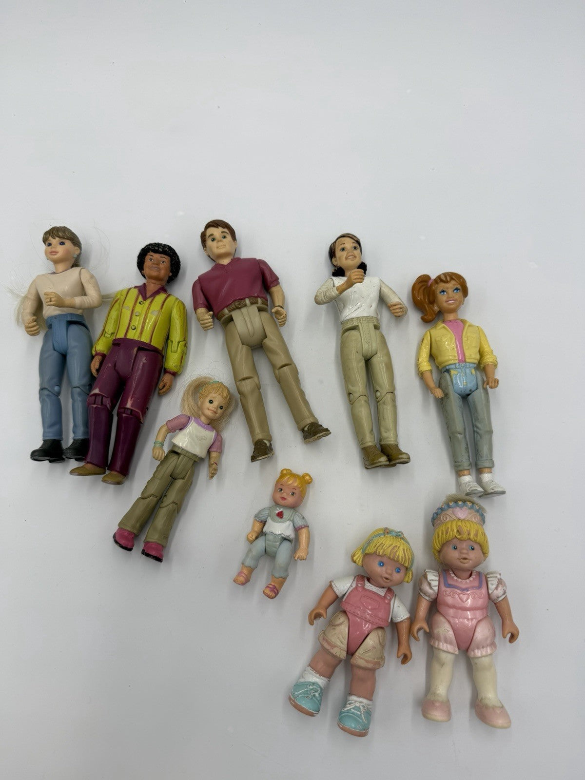 Fisher Price Loving Family Dolls 2000 Vintage 9 Pieces Dolls Action Figurines